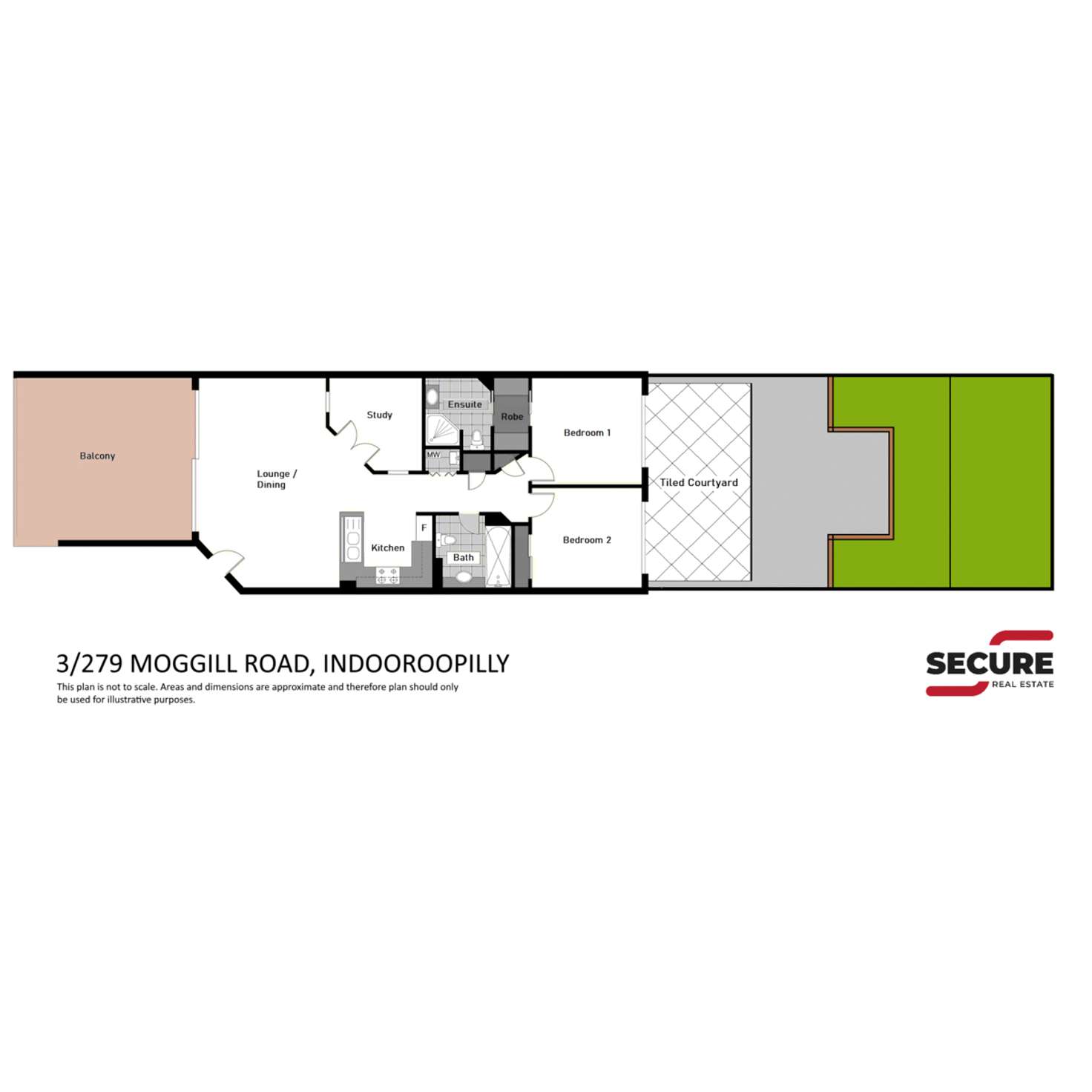 Floorplan of Homely unit listing, 3/279 Moggill Road, Indooroopilly QLD 4068