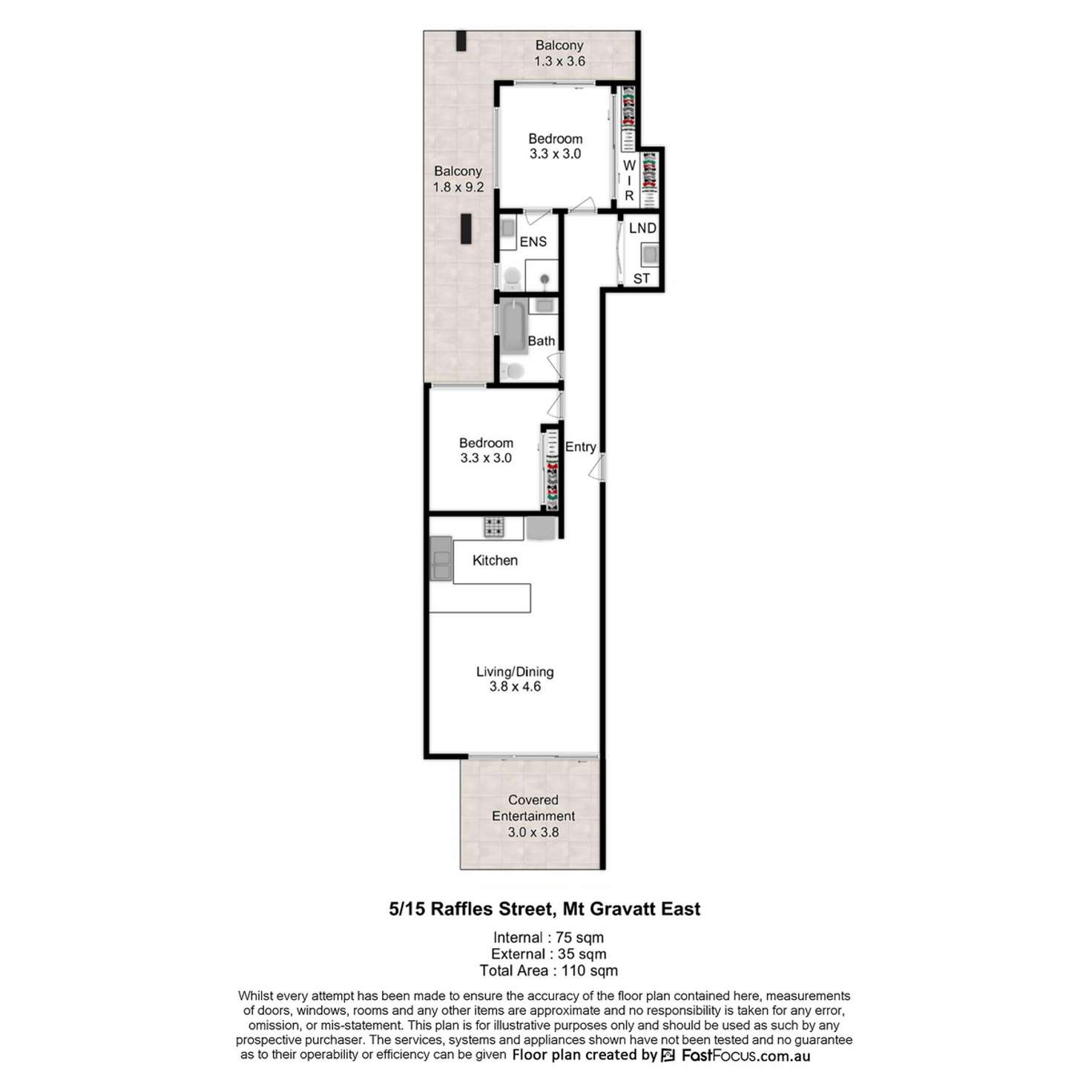 Floorplan of Homely unit listing, 5/15 Raffles Street, Mount Gravatt East QLD 4122