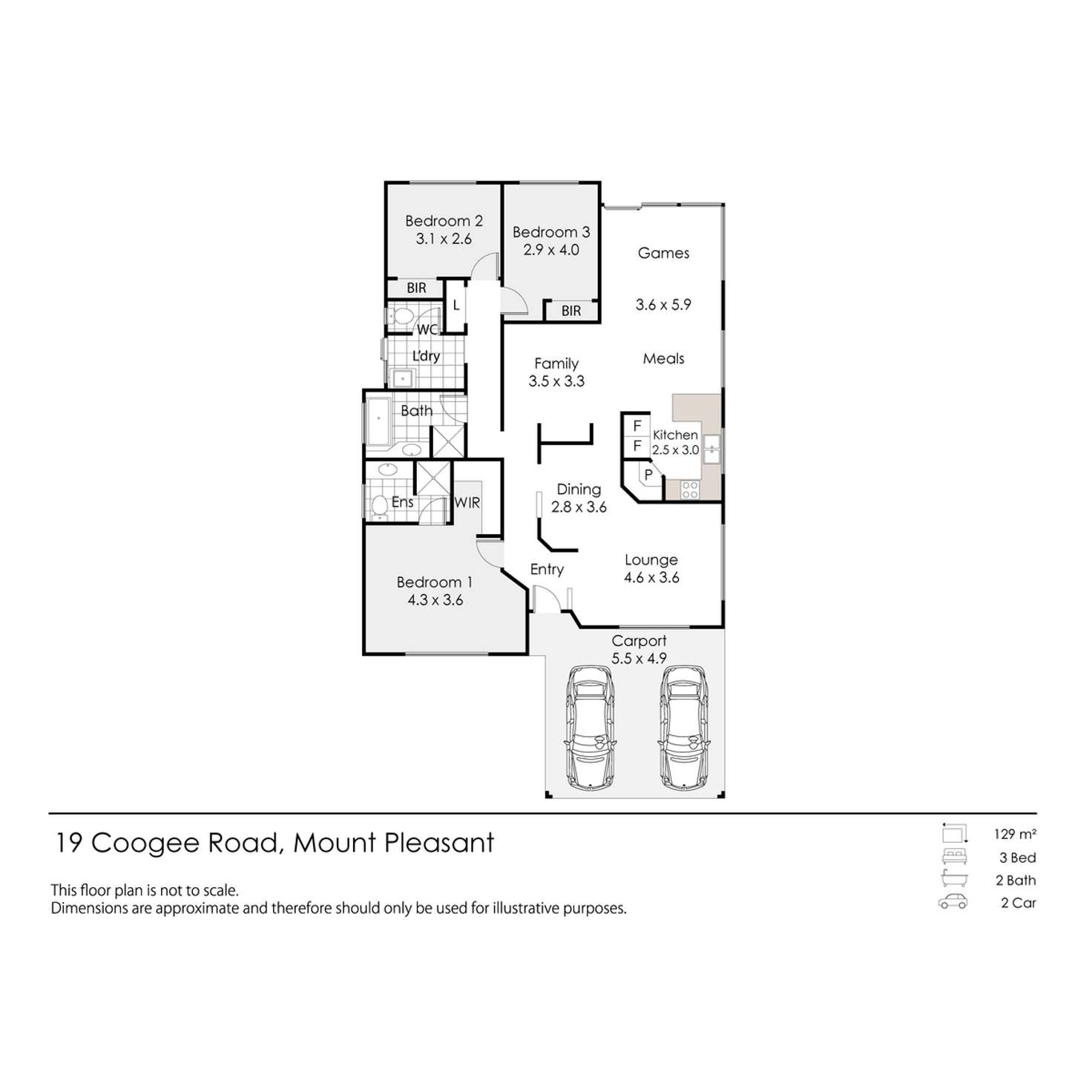 Floorplan of Homely house listing, 19 Coogee Road, Mount Pleasant WA 6153