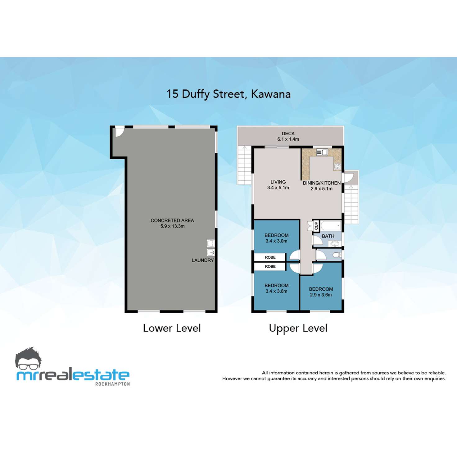 Floorplan of Homely house listing, 15 Duffy Street, Kawana QLD 4701