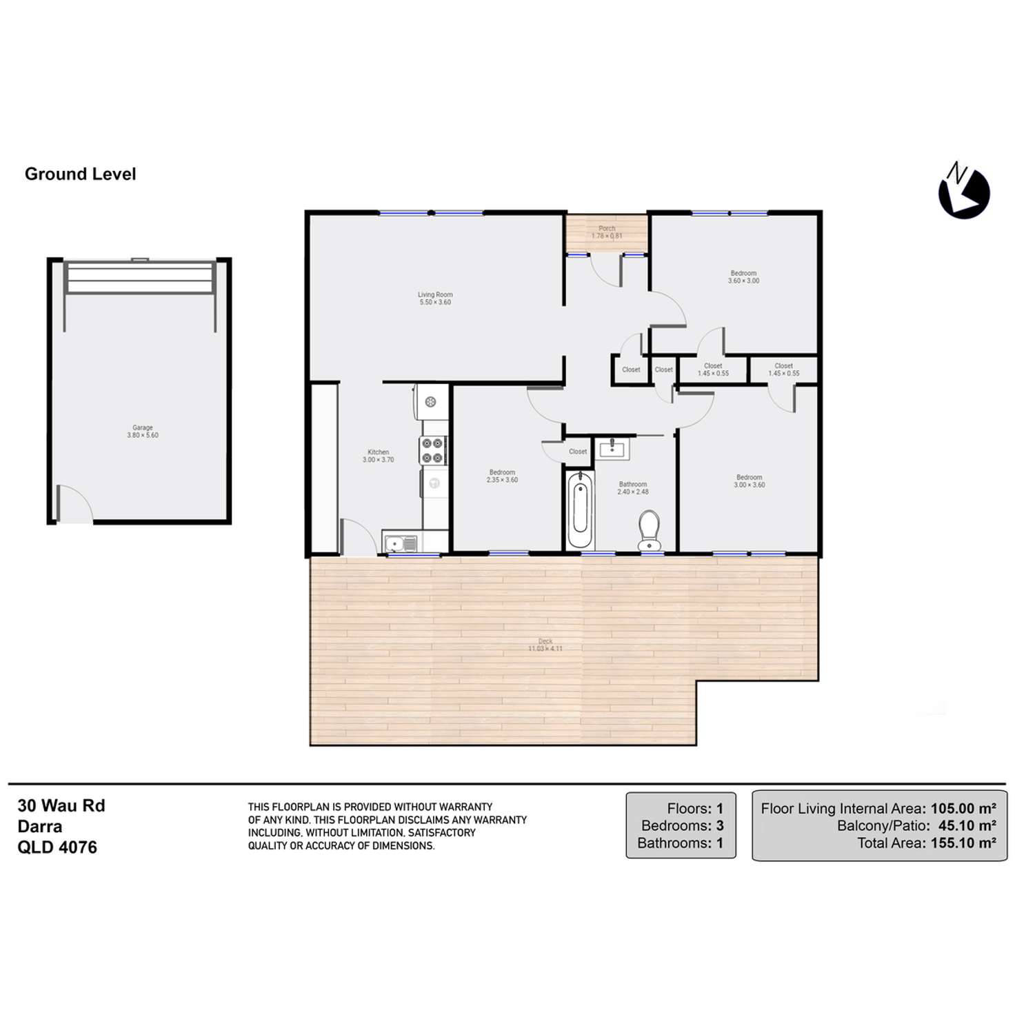 Floorplan of Homely house listing, 30 Wau Road, Darra QLD 4076