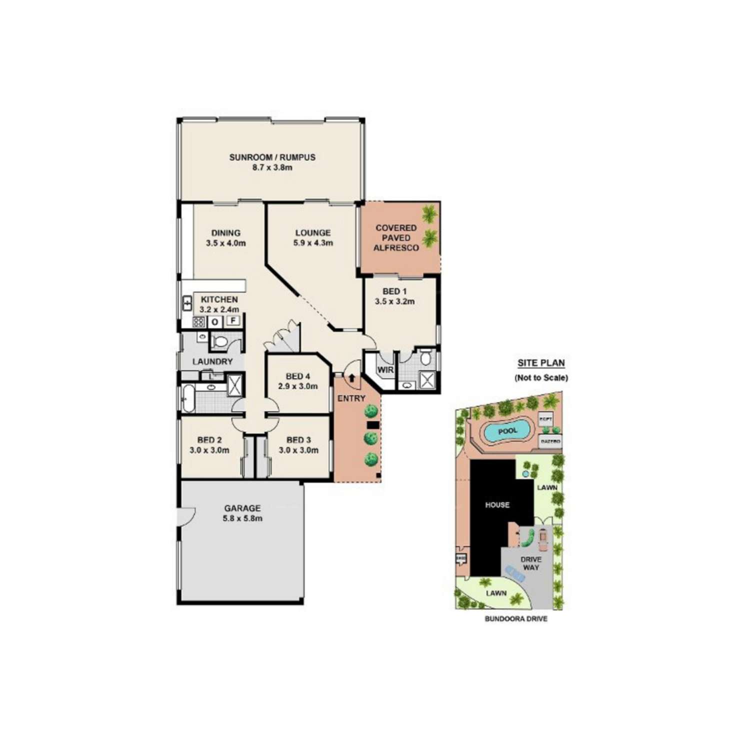 Floorplan of Homely house listing, 37 Bundoora Drive, Karana Downs QLD 4306