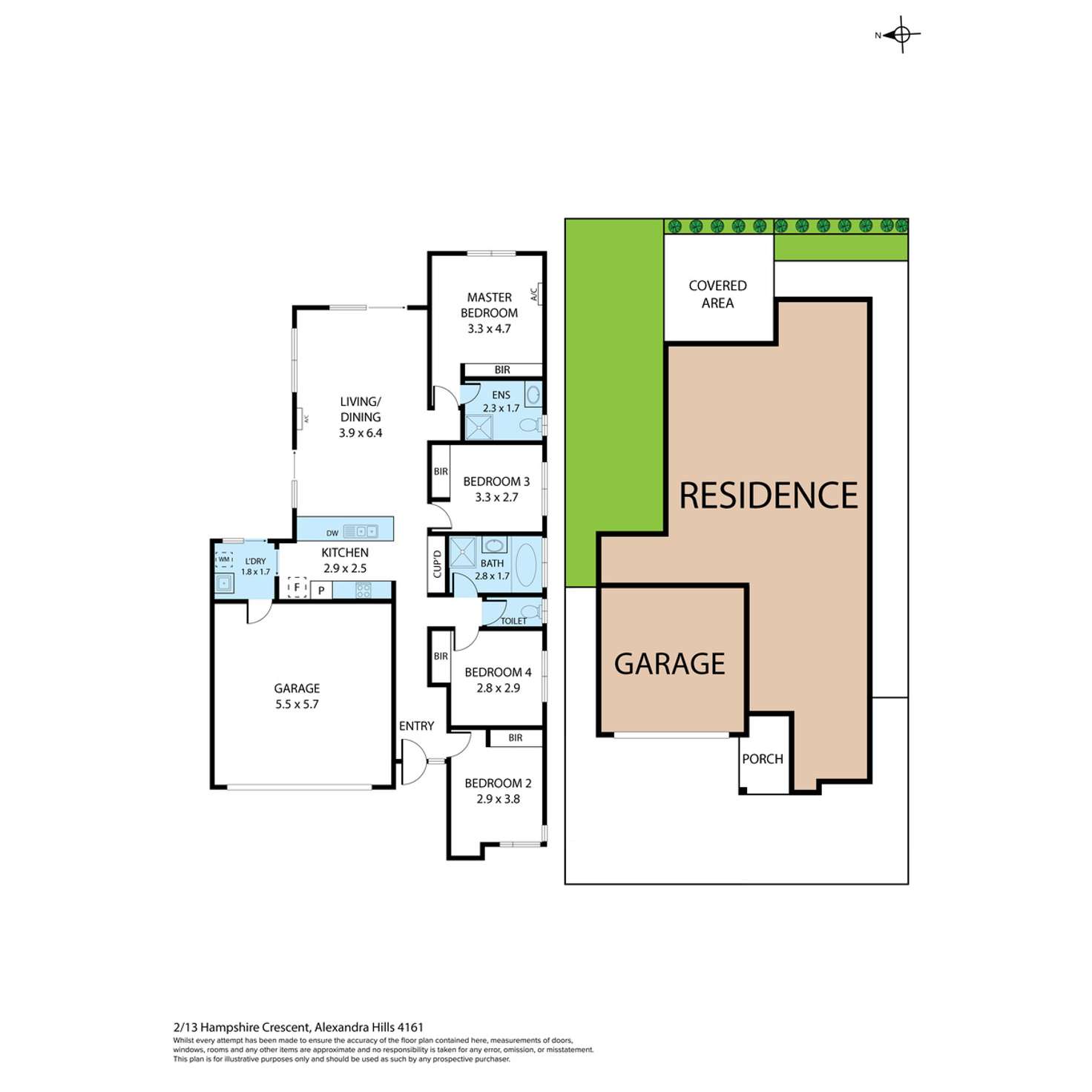 Floorplan of Homely house listing, 2/13 Hampshire Crescent, Alexandra Hills QLD 4161