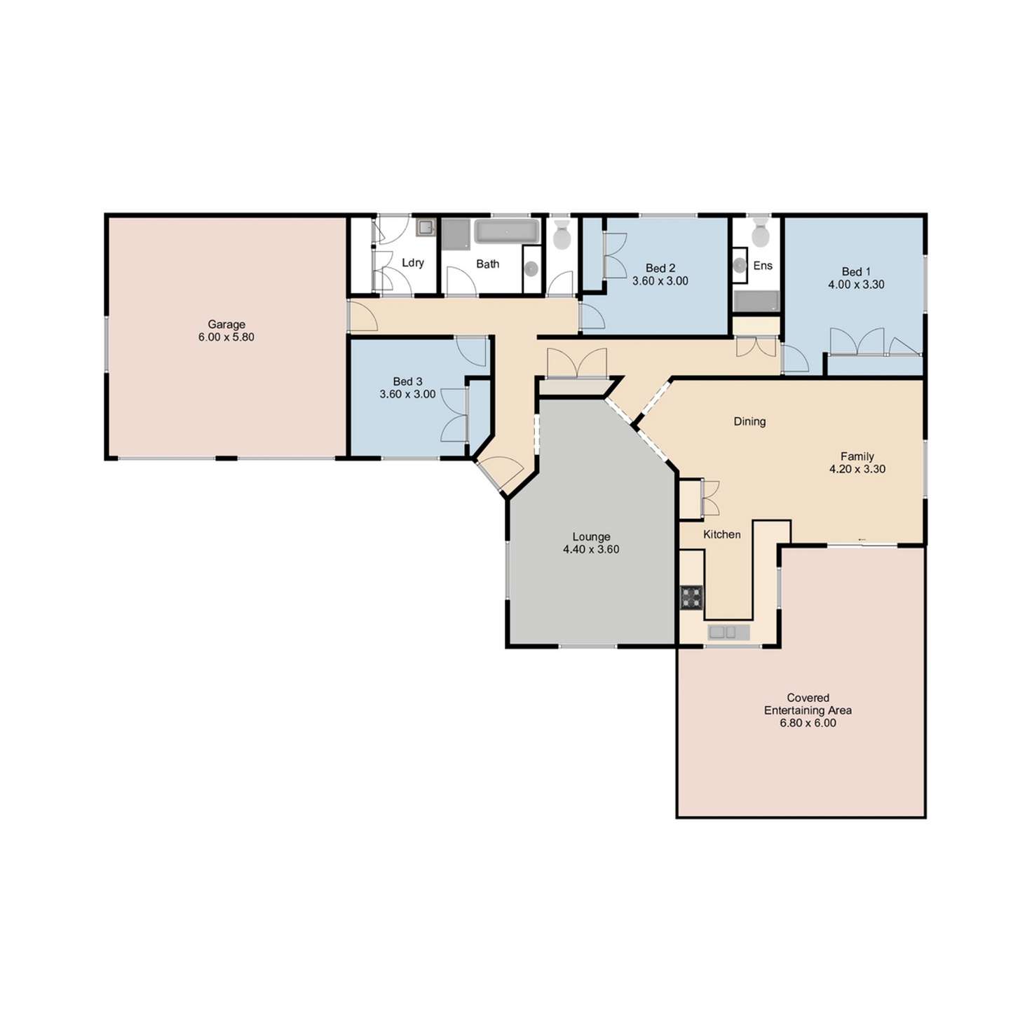 Floorplan of Homely house listing, 3 Glover Close, Kearneys Spring QLD 4350