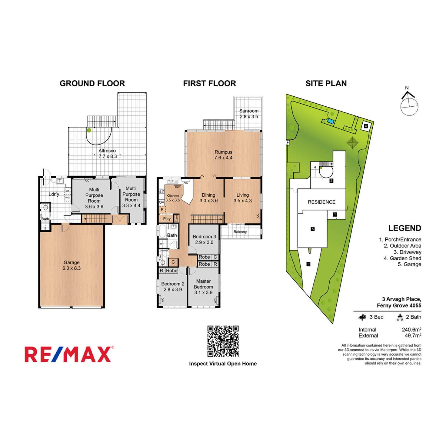 Floorplan of Homely house listing, 3 Arvagh Place, Ferny Grove QLD 4055