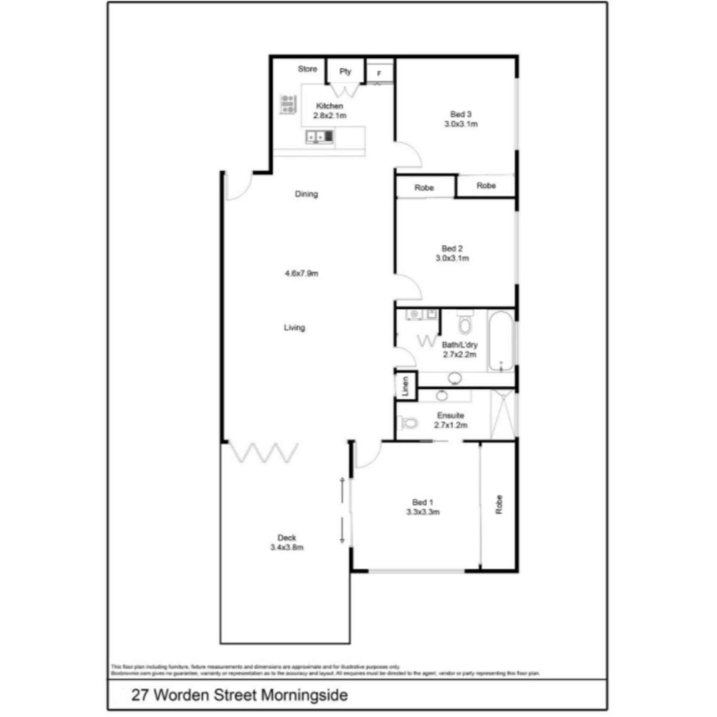 Floorplan of Homely apartment listing, 5/27 Worden Street, Morningside QLD 4170