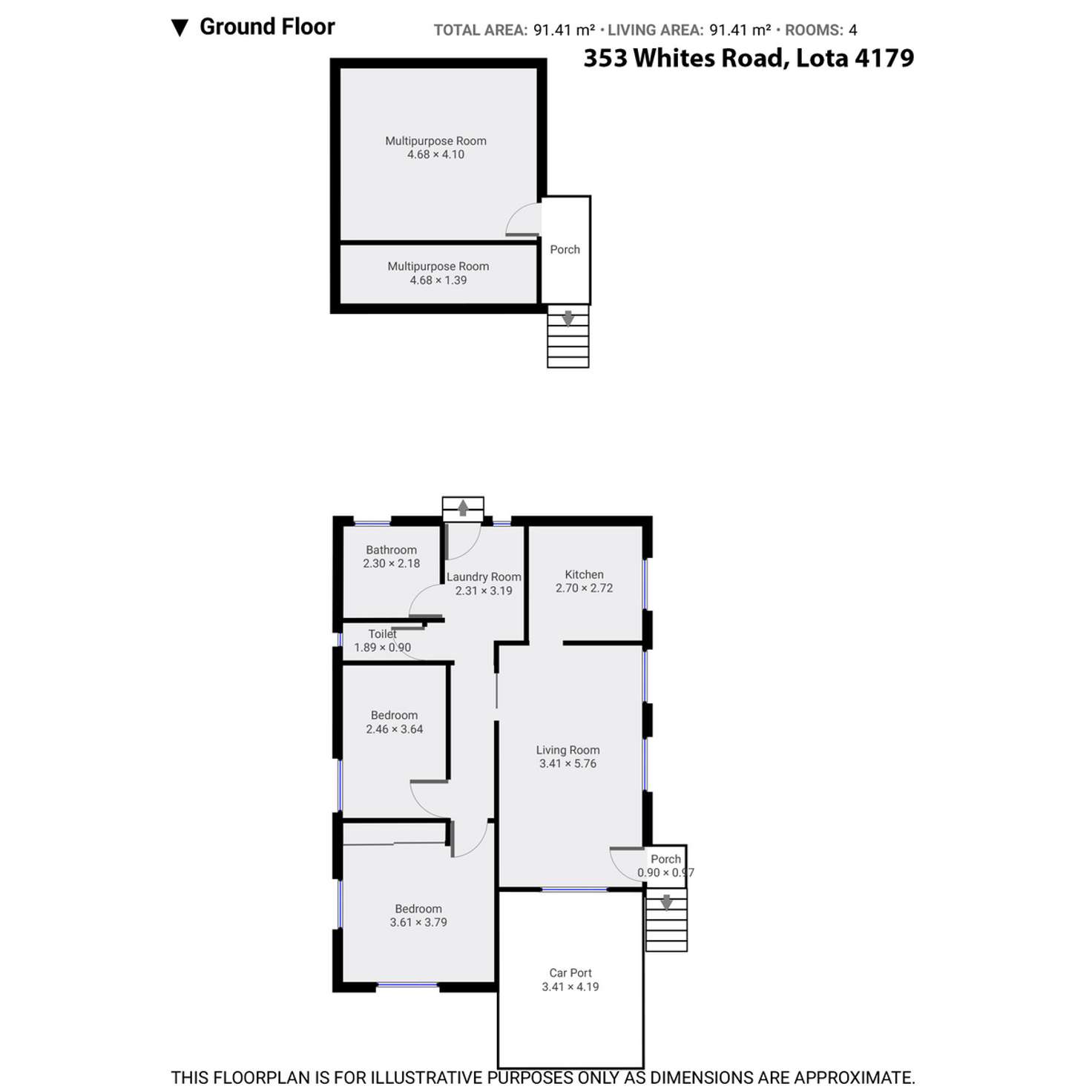 Floorplan of Homely house listing, 353 Whites Road, Lota QLD 4179