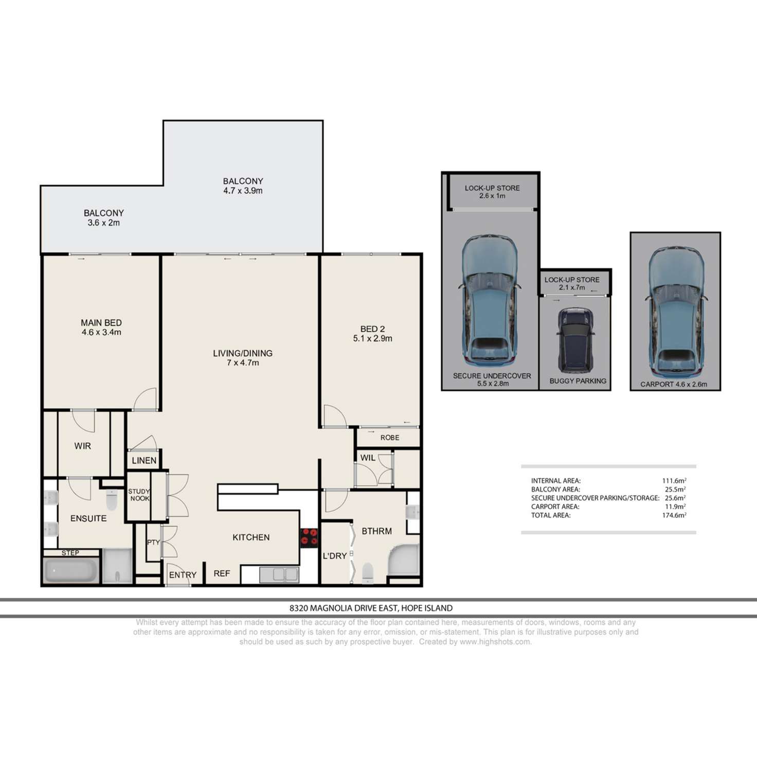 Floorplan of Homely unit listing, 8320 Magnolia Drive East, Hope Island QLD 4212