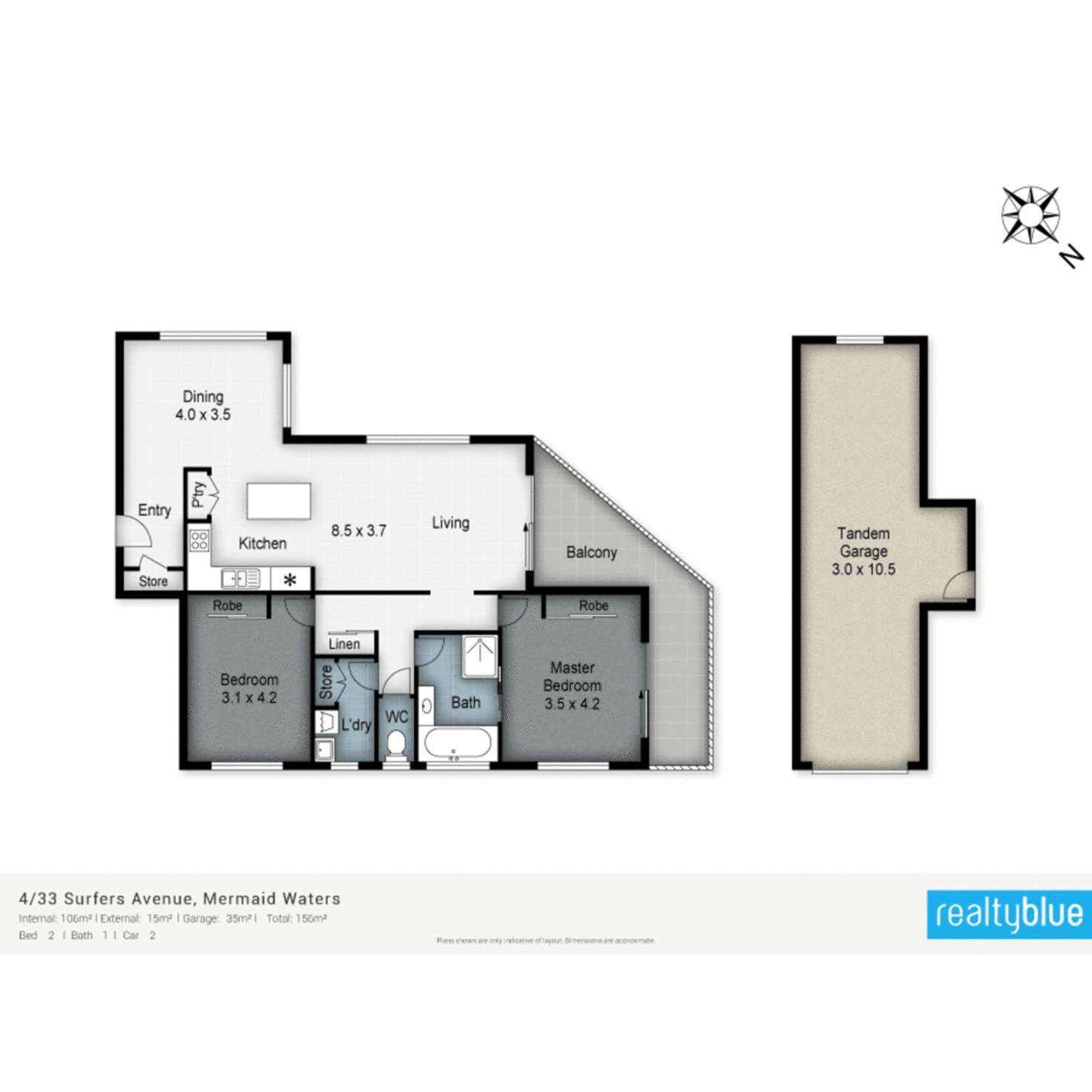 Floorplan of Homely apartment listing, 4/33 Surfers Avenue, Mermaid Waters QLD 4218