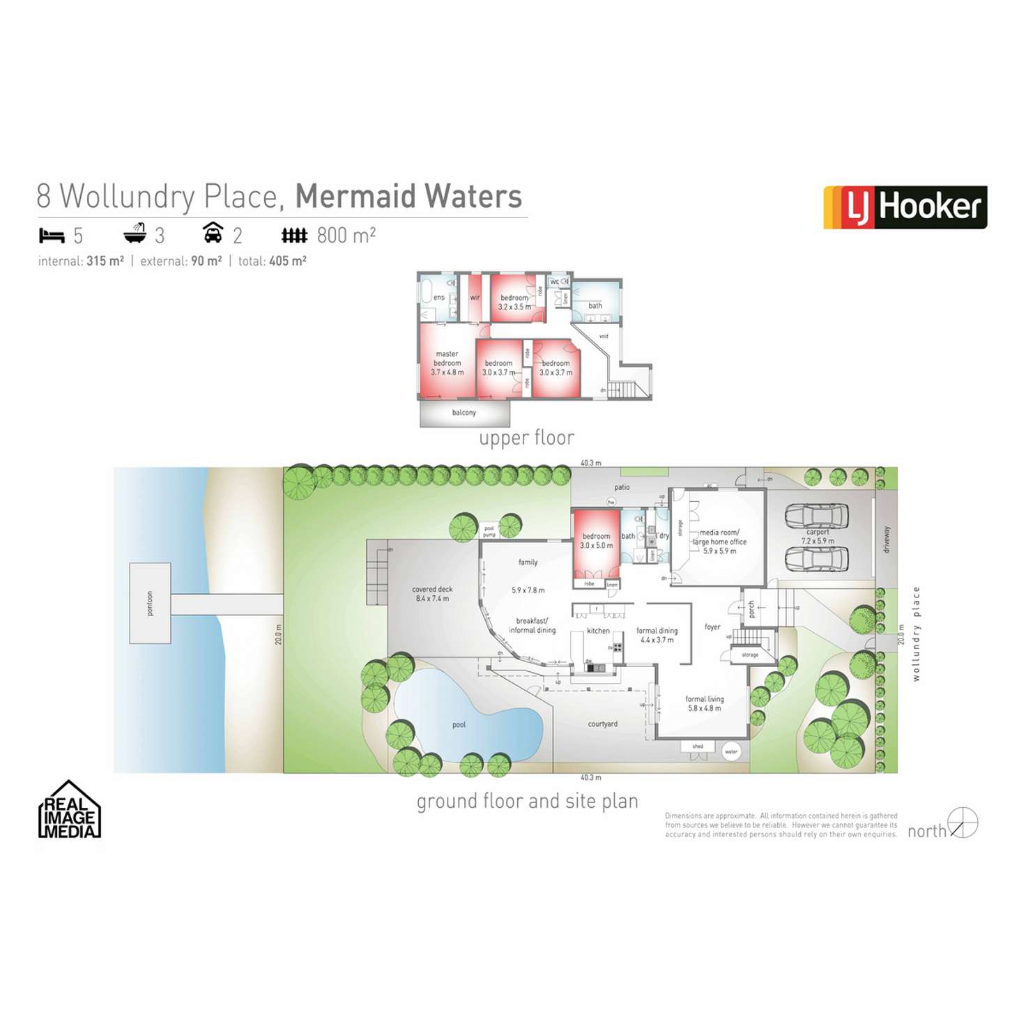 Floorplan of Homely house listing, 8 Wollundry Place, Mermaid Waters QLD 4218
