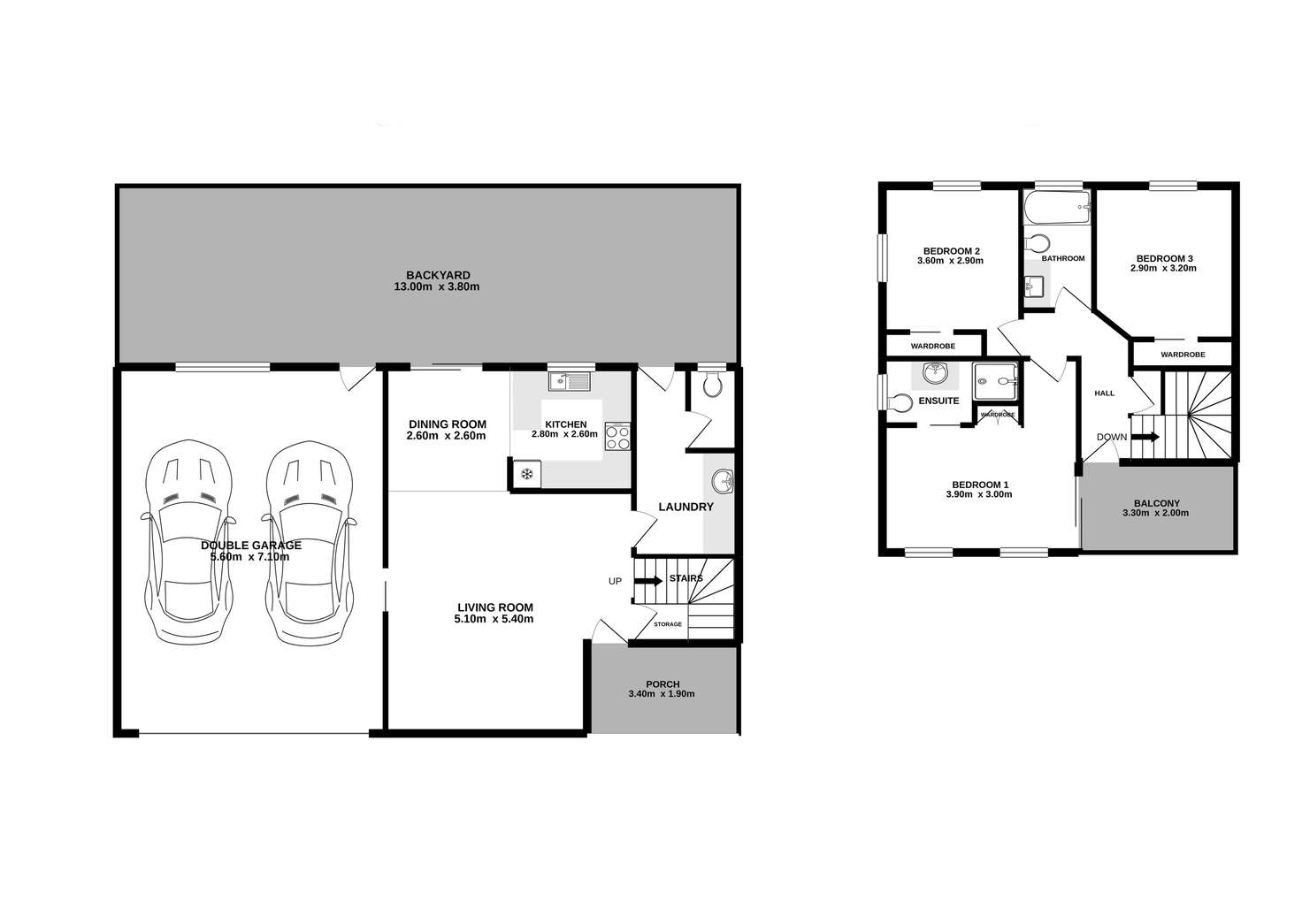 Floorplan of Homely townhouse listing, 3/50 Kent Street, Hamilton QLD 4007