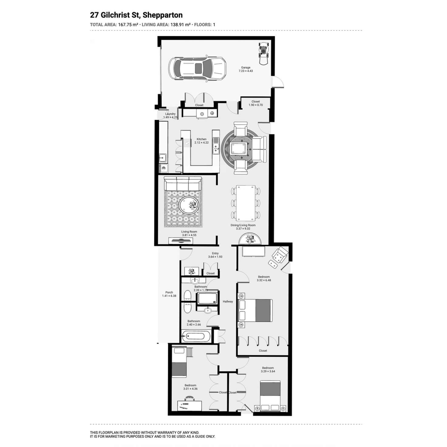 Floorplan of Homely house listing, 27 Gilchrist Street, Shepparton VIC 3630