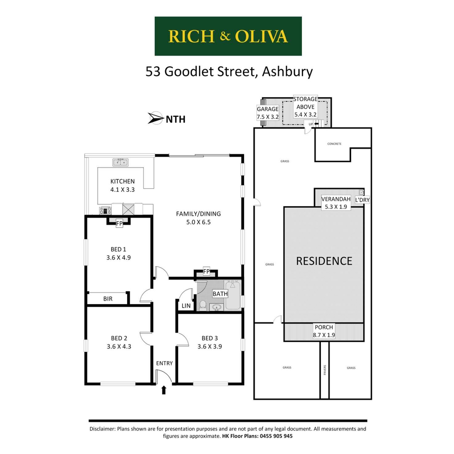 Floorplan of Homely house listing, 53 Goodlet Street, Ashbury NSW 2193