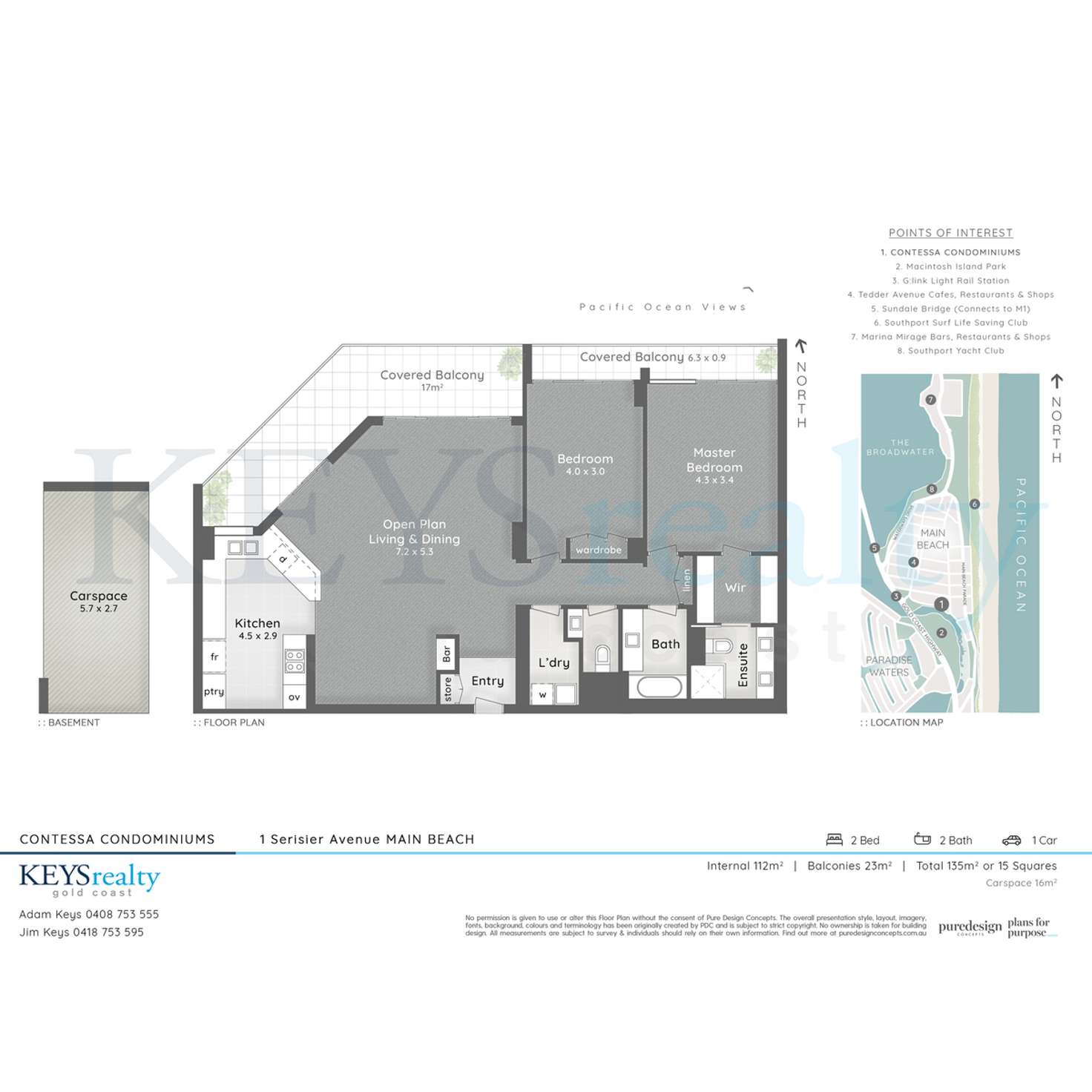 Floorplan of Homely apartment listing, 192/1 Serisier Avenue, Main Beach QLD 4217