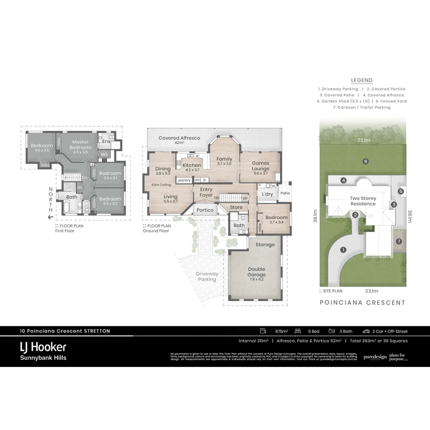 Floorplan of Homely house listing, 10 Poinciana Crescent, Stretton QLD 4116