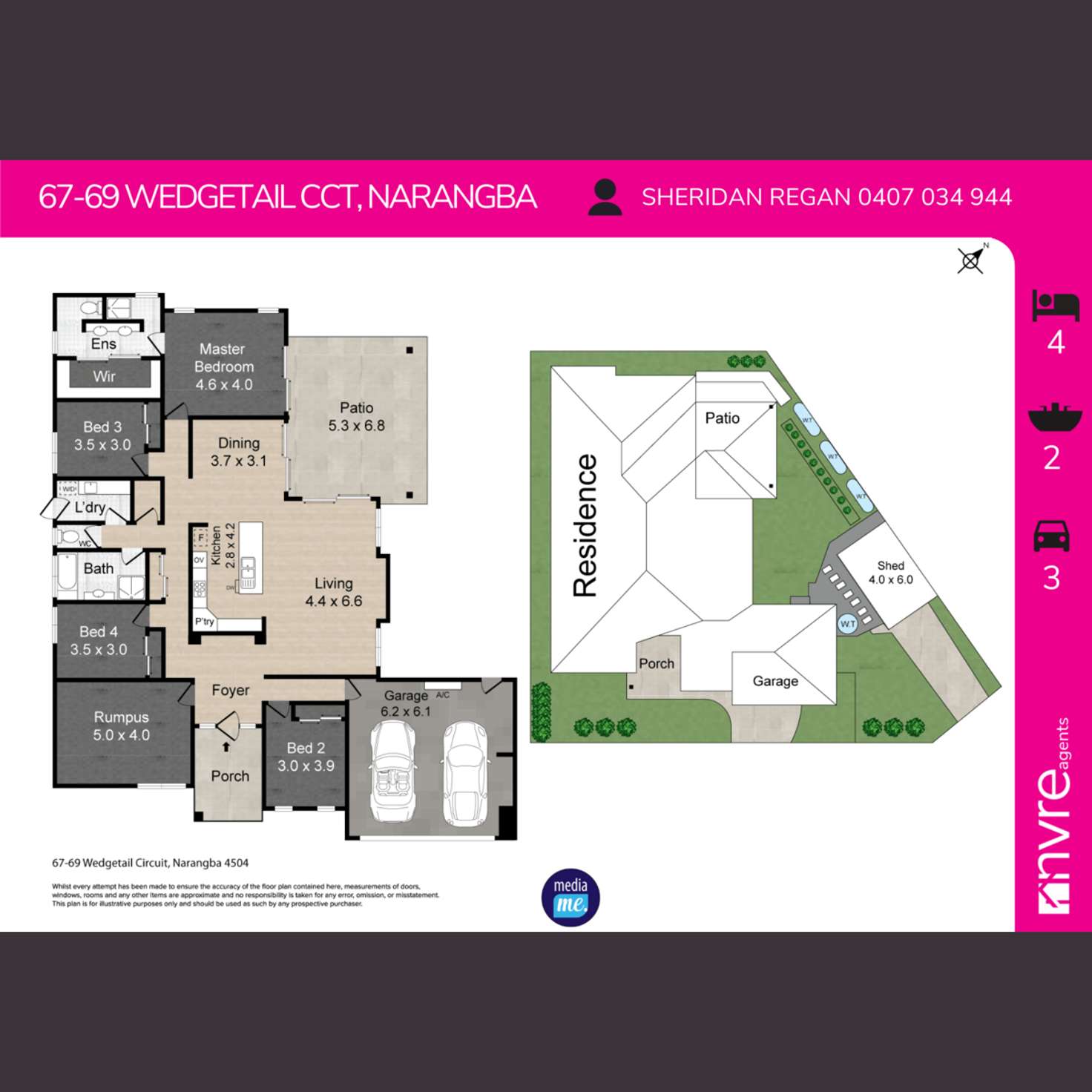 Floorplan of Homely house listing, 67-69 Wedgetail Circuit, Narangba QLD 4504