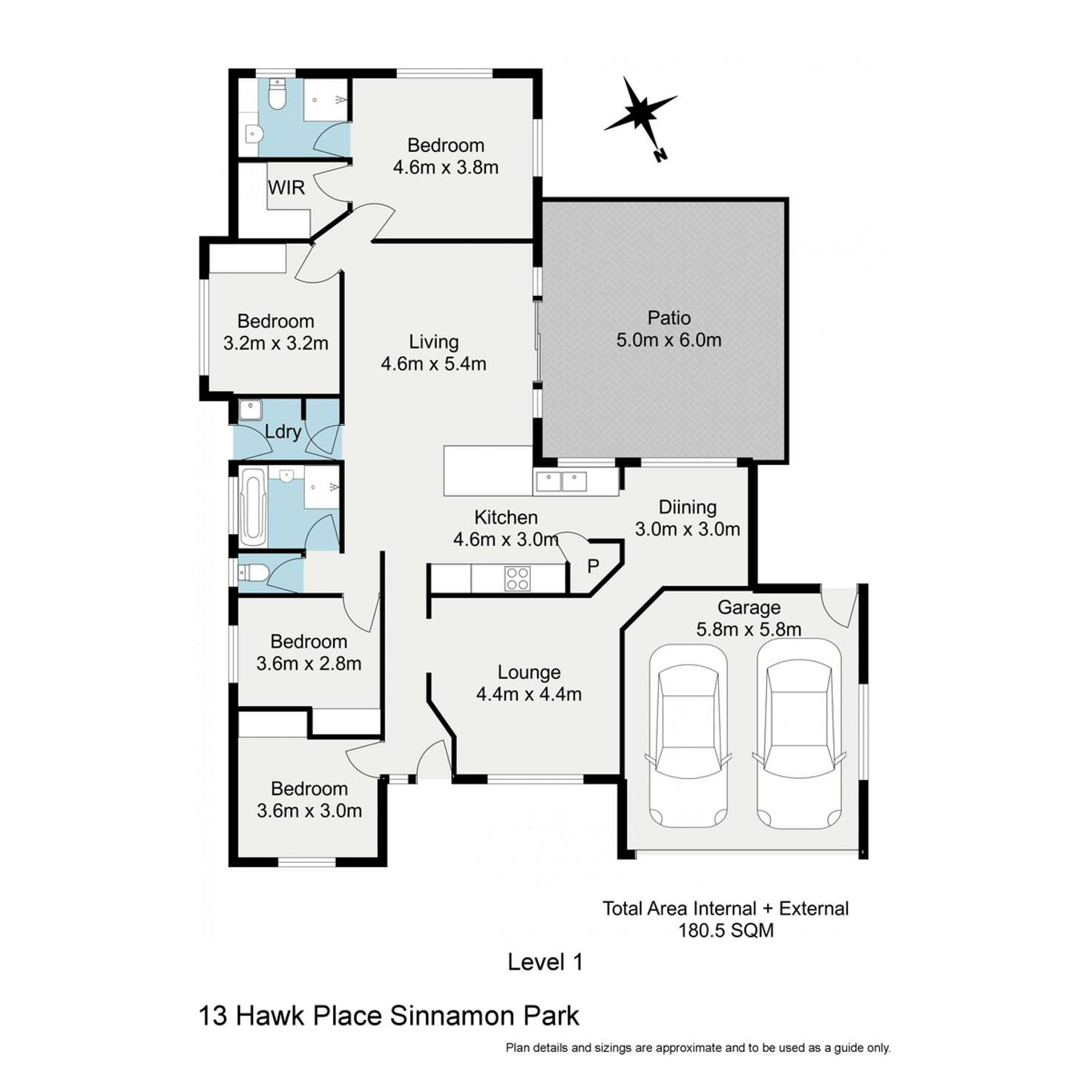 Floorplan of Homely house listing, 13 Hawk Place, Sinnamon Park QLD 4073