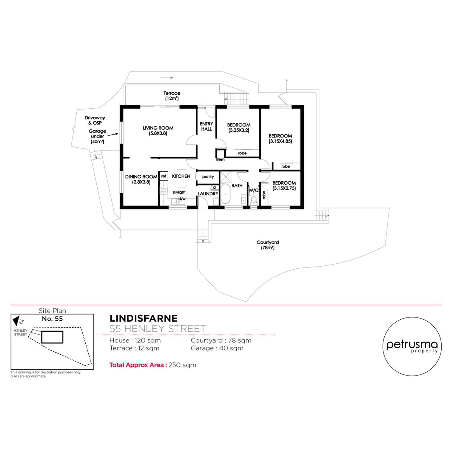 Floorplan of Homely house listing, 55 Henley Street, Lindisfarne TAS 7015