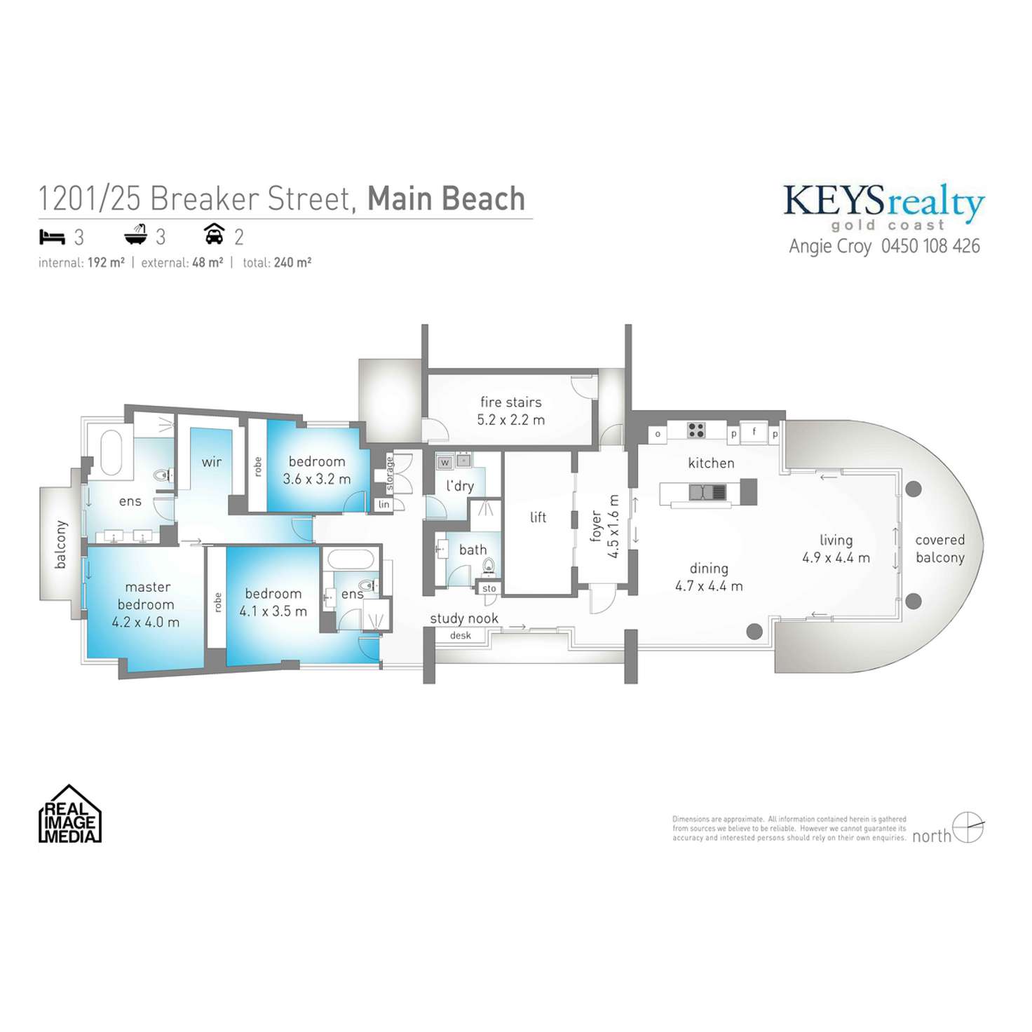 Floorplan of Homely apartment listing, 1201/25 Breaker Street, Main Beach QLD 4217