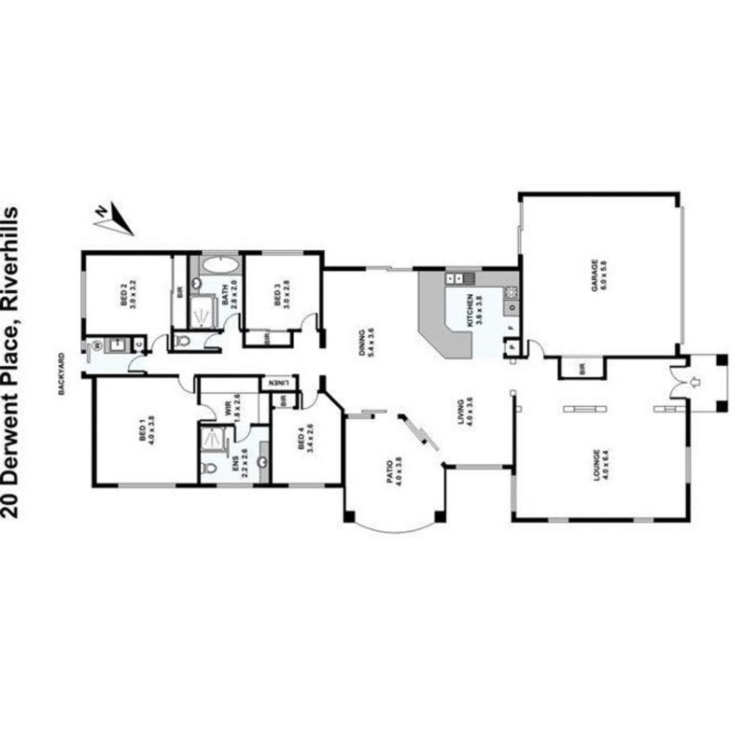 Floorplan of Homely house listing, 20 Derwent Place, Riverhills QLD 4074