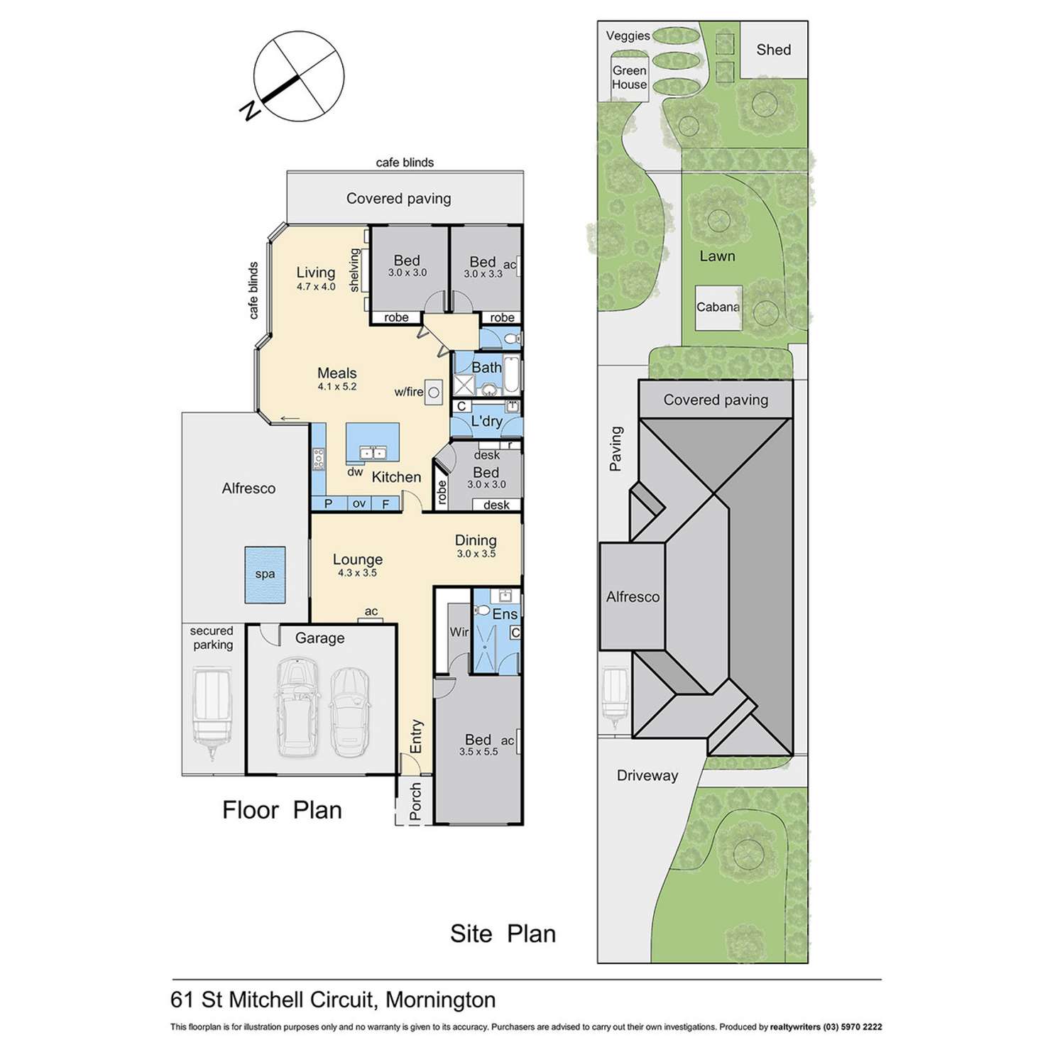 Floorplan of Homely house listing, 61 St Mitchell Circuit, Mornington VIC 3931