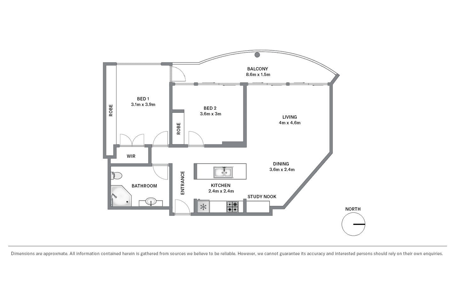 Floorplan of Homely apartment listing, 901/187 Kent Street, Sydney NSW 2000