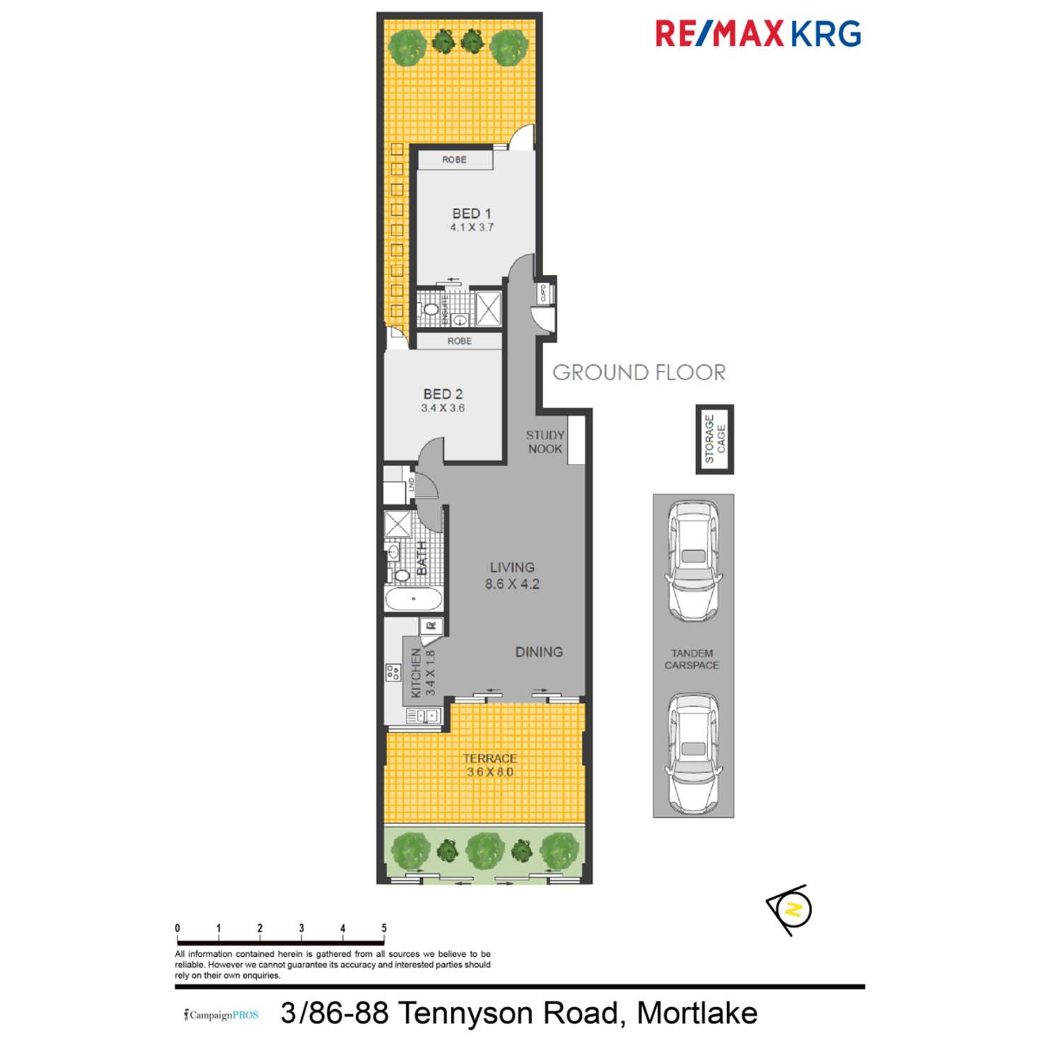 Floorplan of Homely apartment listing, 3/86-88 Tennyson Road, Mortlake NSW 2137