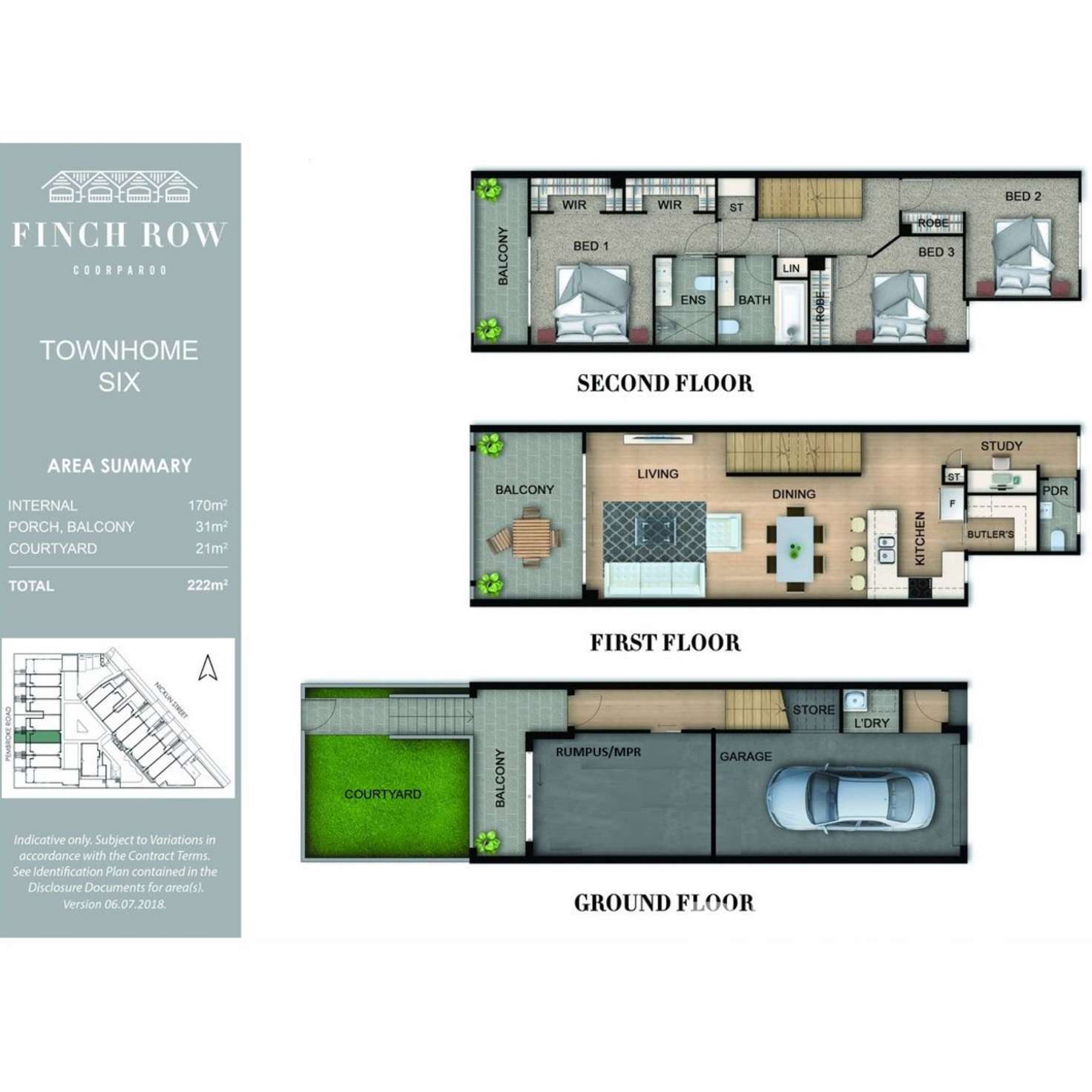 Floorplan of Homely townhouse listing, 6/19 Nicklin Street, Coorparoo QLD 4151