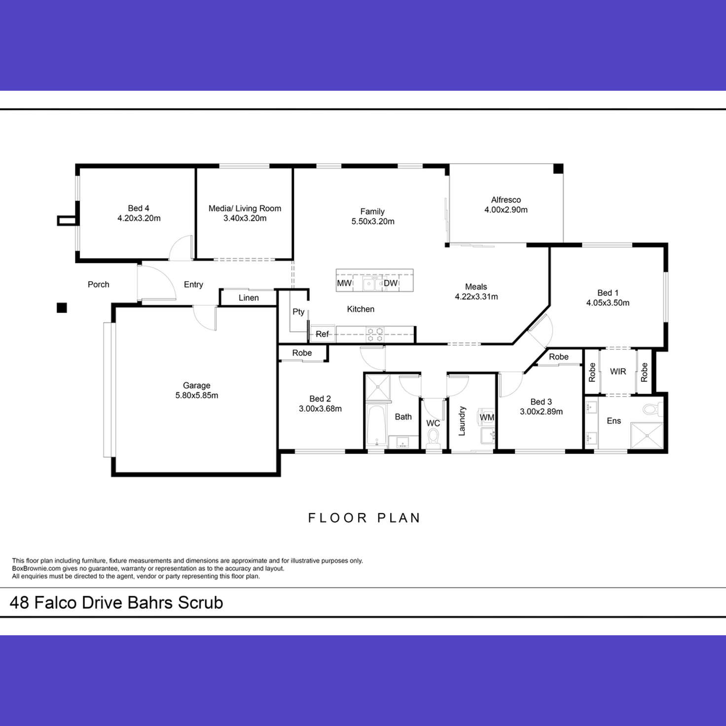 Floorplan of Homely house listing, 48 Falco Drive, Bahrs Scrub QLD 4207