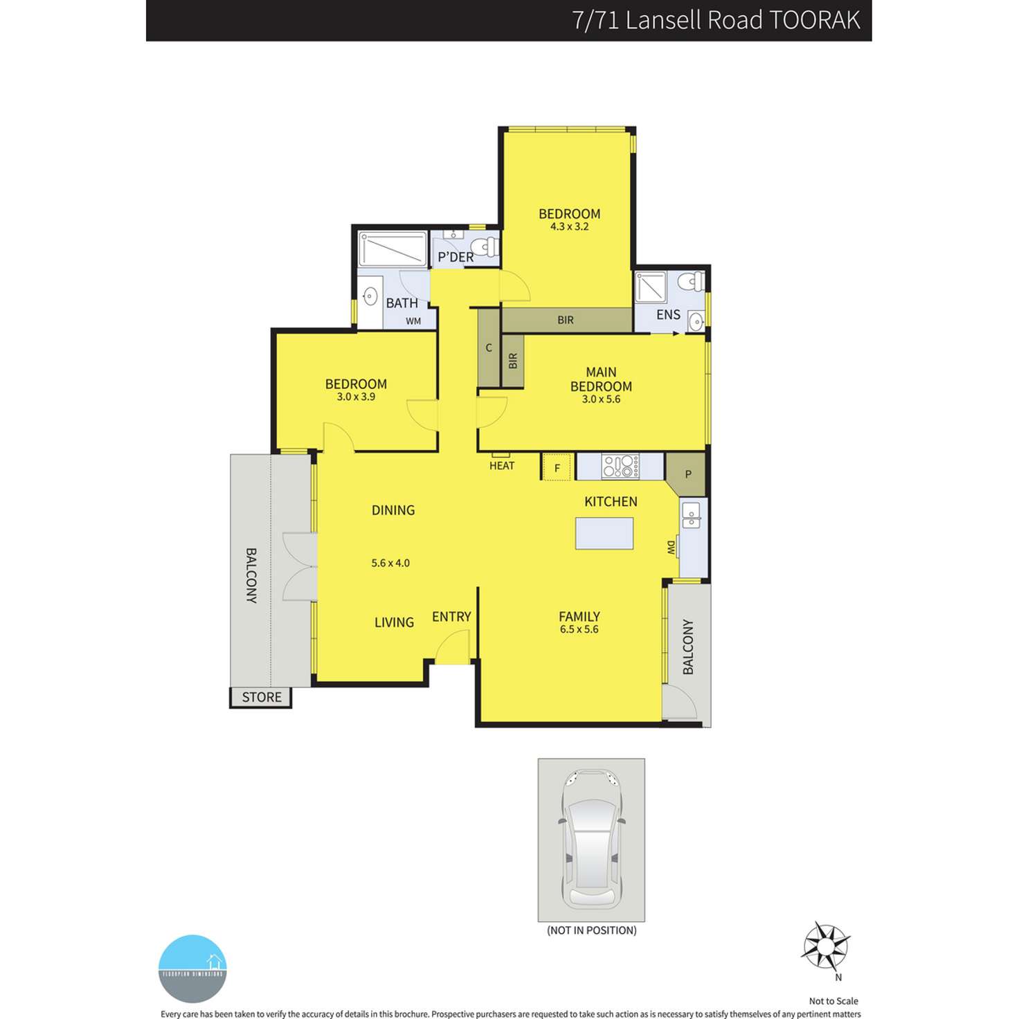Floorplan of Homely townhouse listing, 7/71 Lansell Road, Toorak VIC 3142