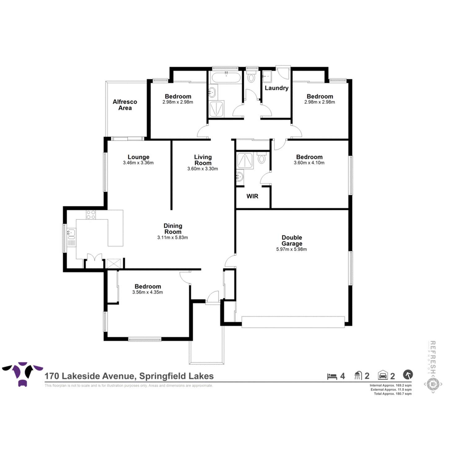 Floorplan of Homely house listing, 170 Lakeside Avenue, Springfield Lakes QLD 4300