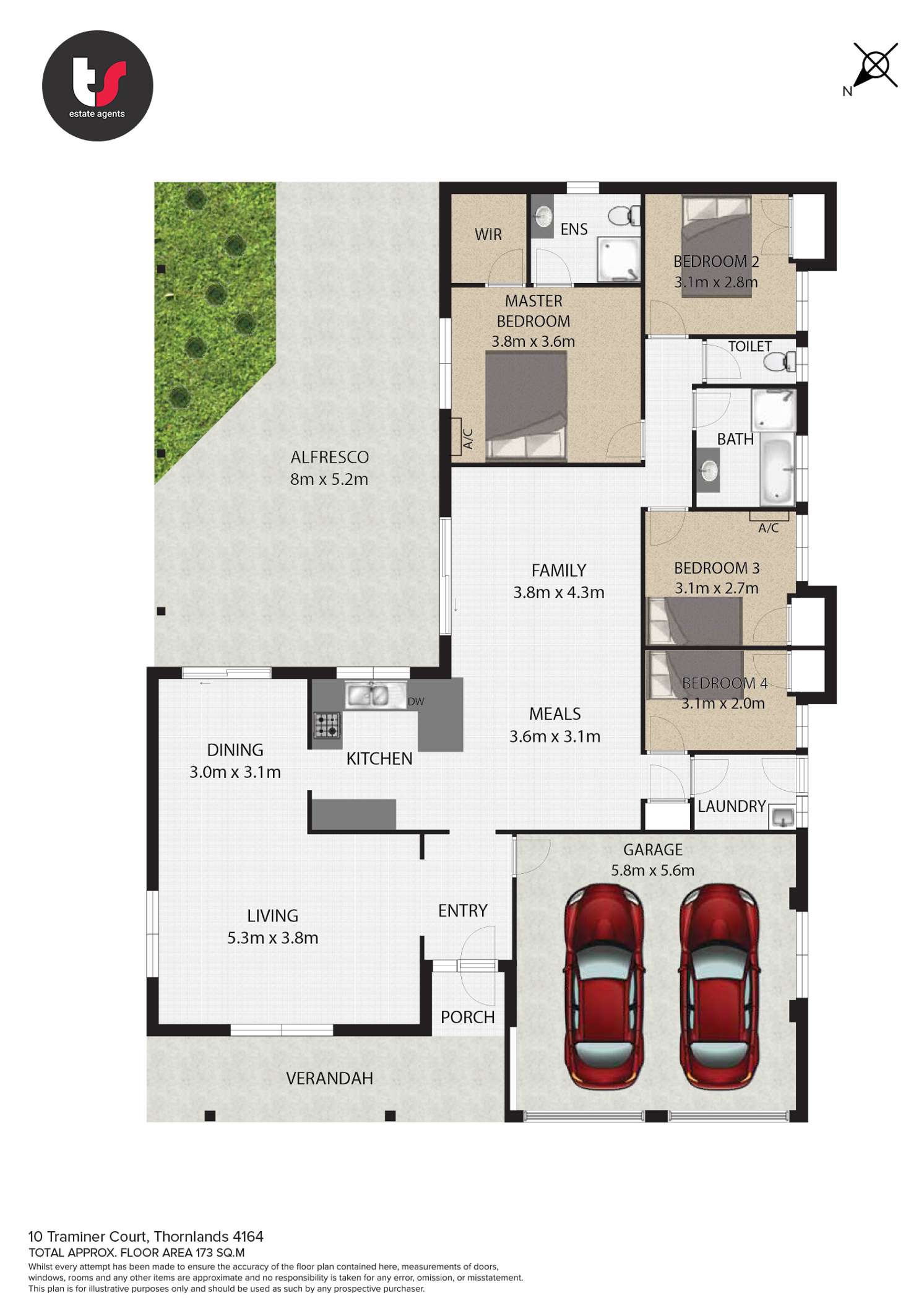 Floorplan of Homely house listing, 10 Traminer Court, Thornlands QLD 4164