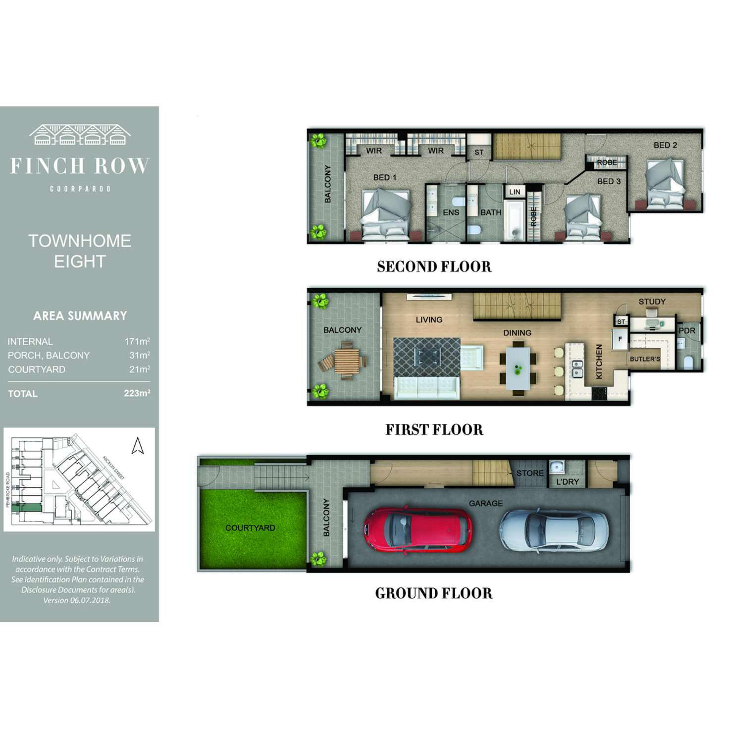 Floorplan of Homely townhouse listing, 8/19 Nicklin Street, Coorparoo QLD 4151