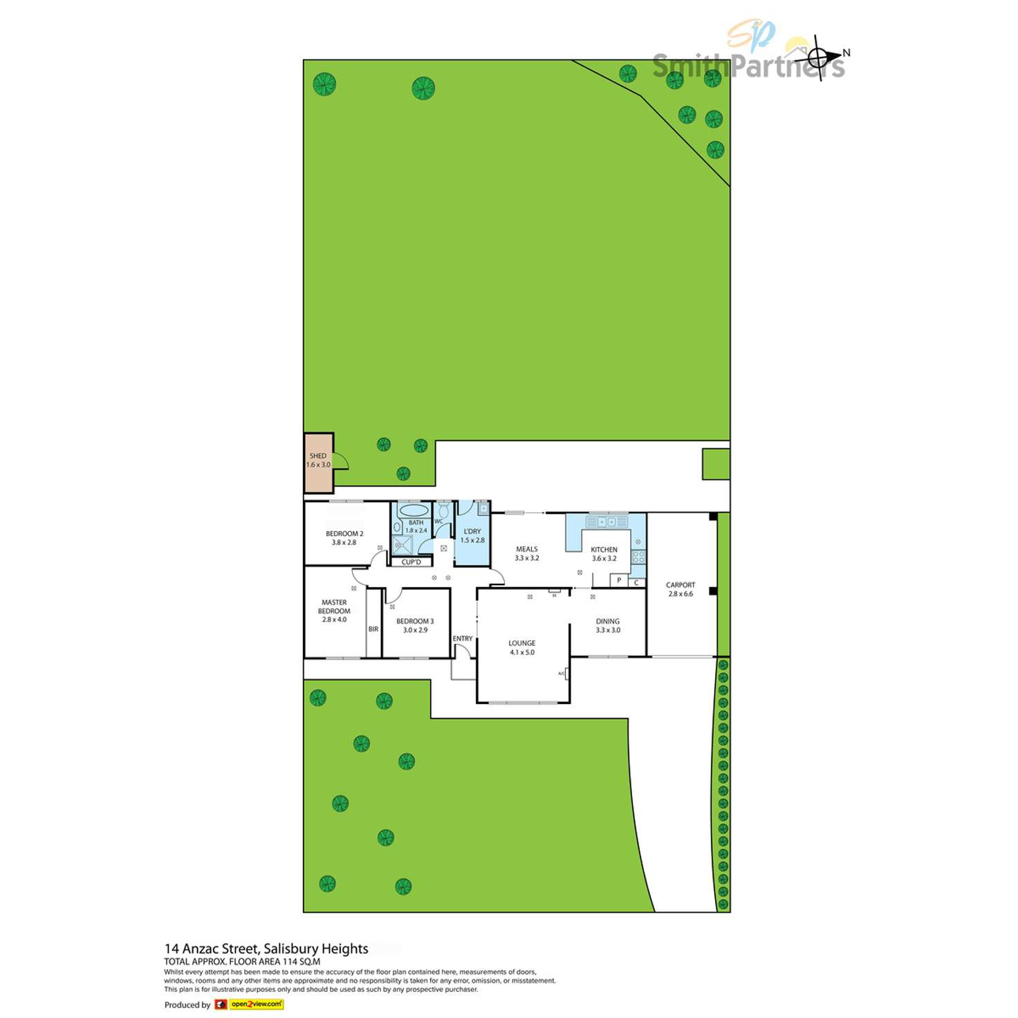 Floorplan of Homely house listing, 14 Anzac Street, Salisbury Heights SA 5109