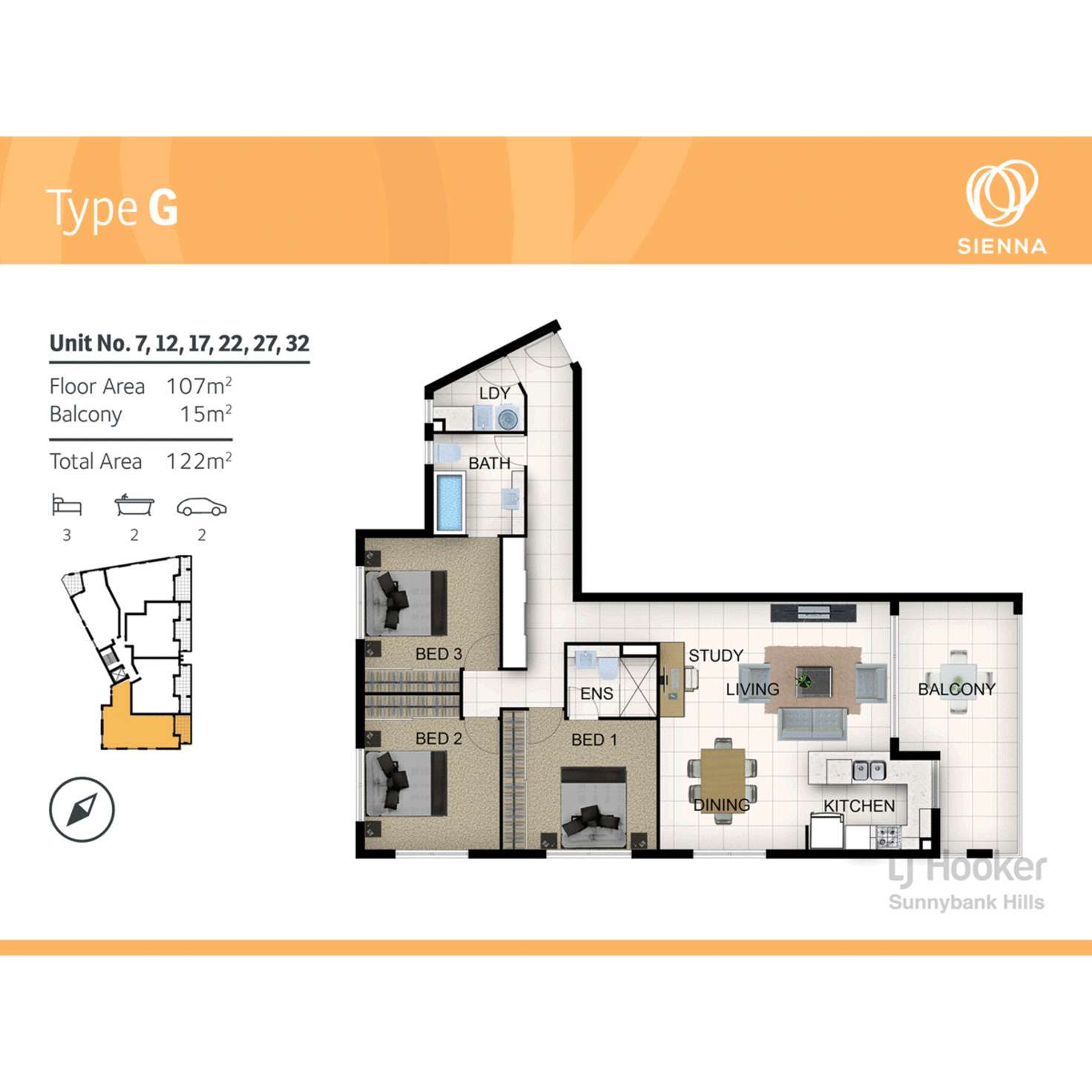 Floorplan of Homely unit listing, 17/74 Tryon Street, Upper Mount Gravatt QLD 4122