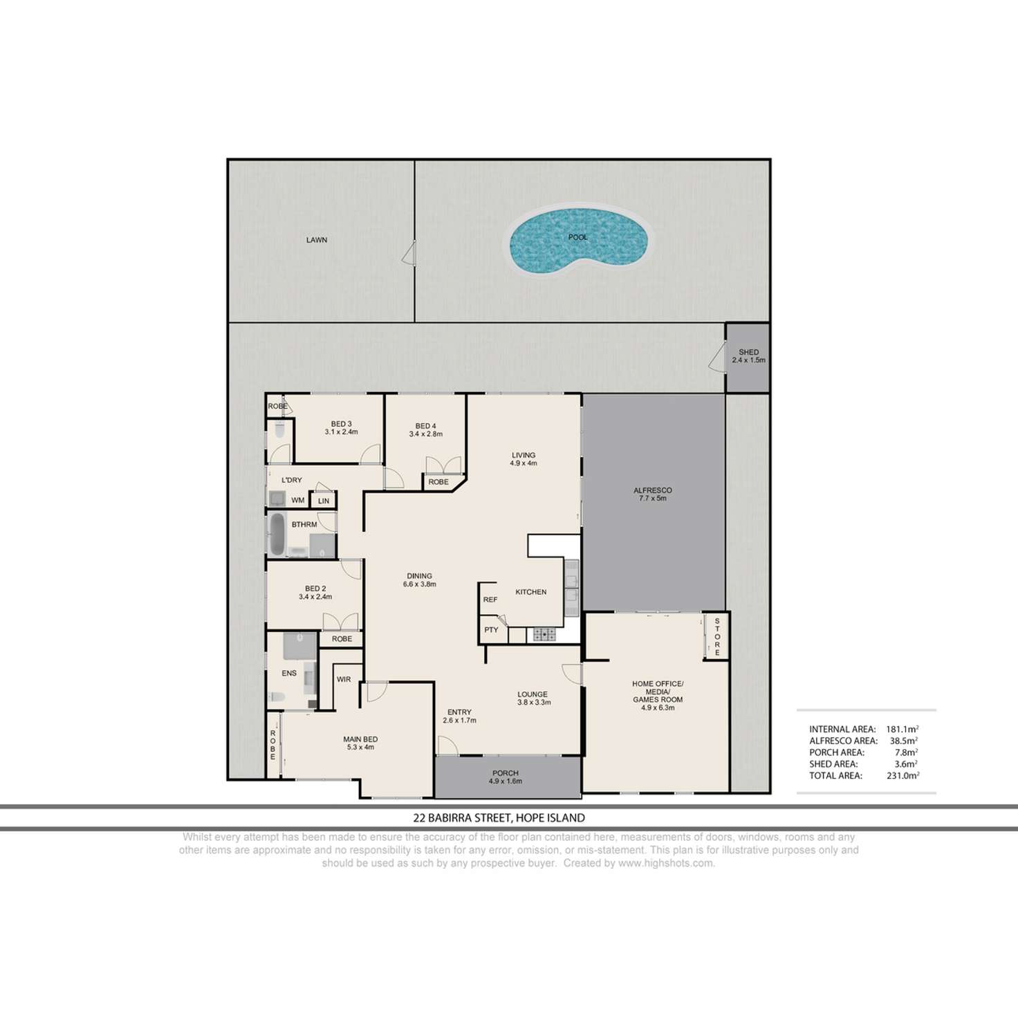 Floorplan of Homely house listing, 22 Babirra Street, Hope Island QLD 4212