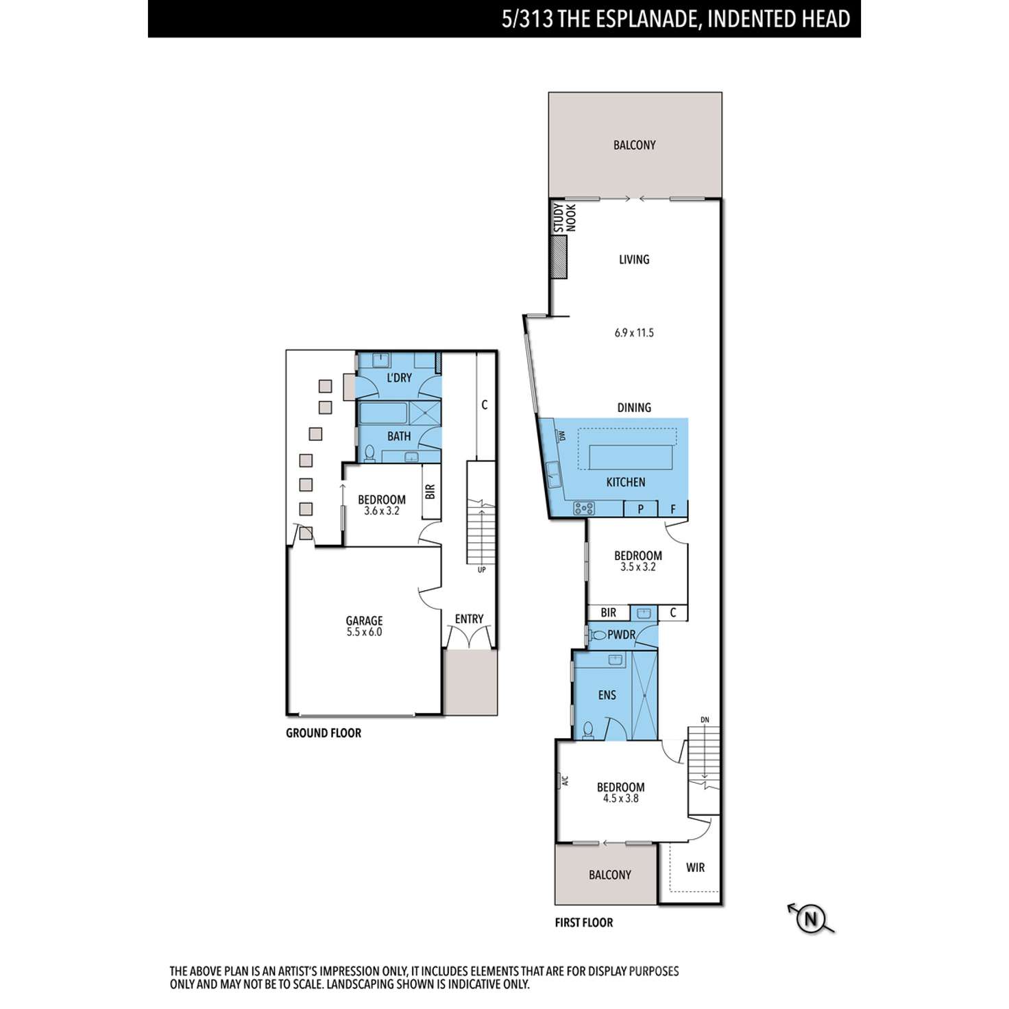 Floorplan of Homely townhouse listing, 5/313 The Esplanade, Indented Head VIC 3223