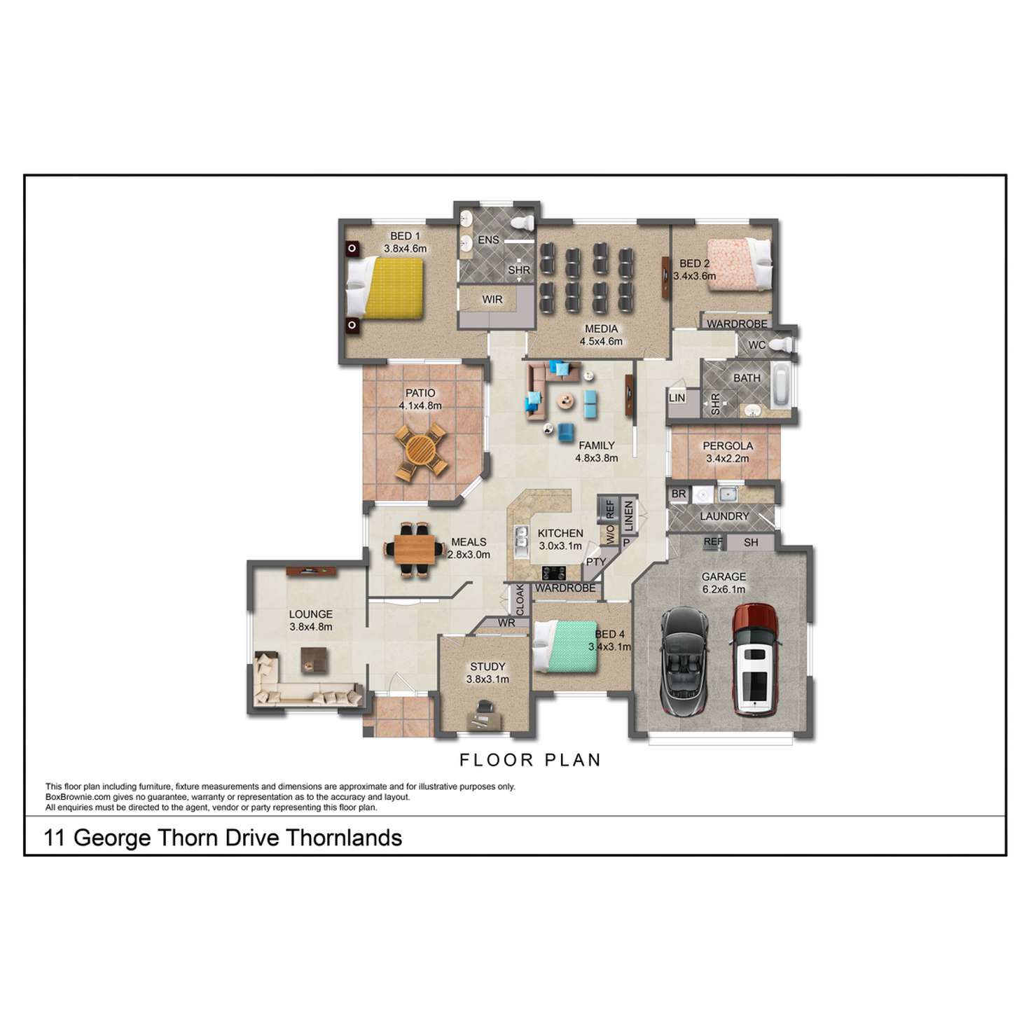 Floorplan of Homely house listing, 11 George Thorn Drive, Thornlands QLD 4164