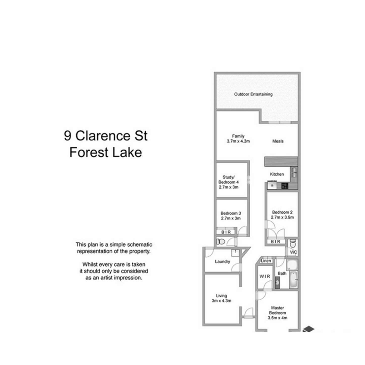 Floorplan of Homely house listing, 9 Clarence Place, Forest Lake QLD 4078