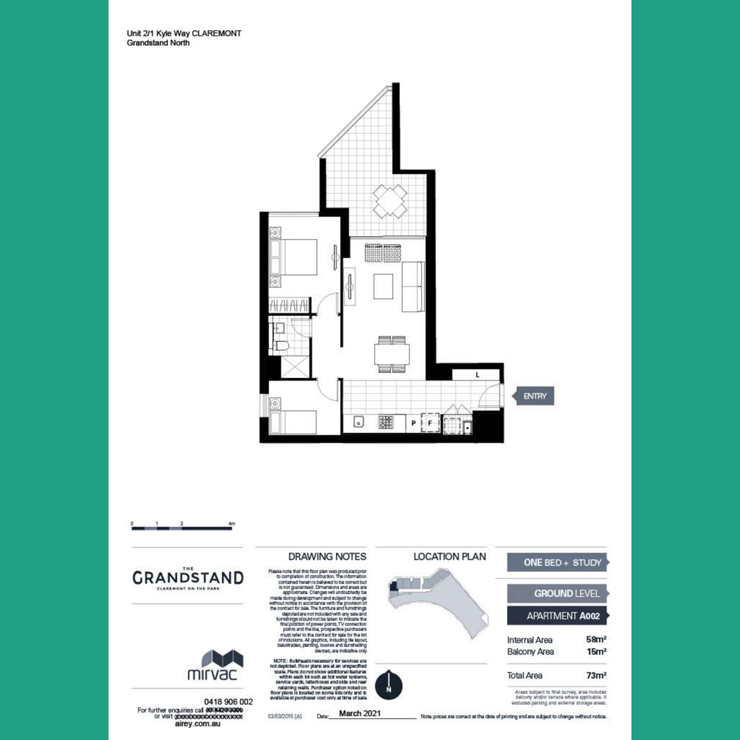 Floorplan of Homely apartment listing, 2/1 Kyle Way, Claremont WA 6010