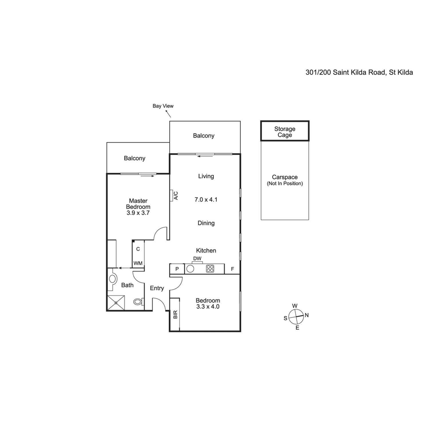 Floorplan of Homely apartment listing, 301/200-202 St Kilda Road, St Kilda VIC 3182