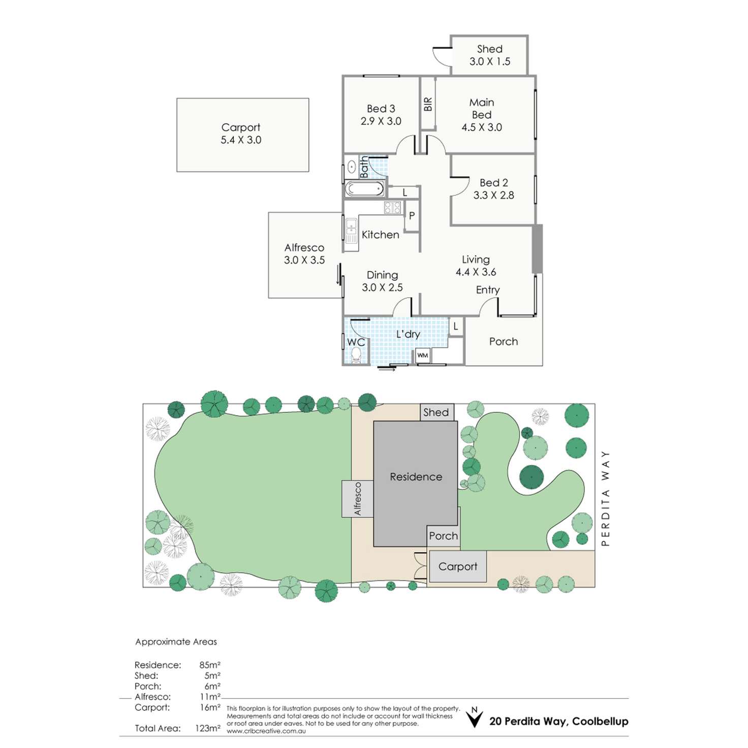 Floorplan of Homely house listing, 20 Perdita Way, Coolbellup WA 6163