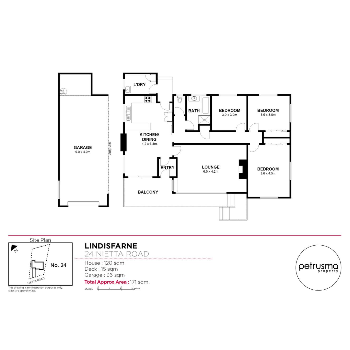 Floorplan of Homely house listing, 24 Nietta Road, Lindisfarne TAS 7015