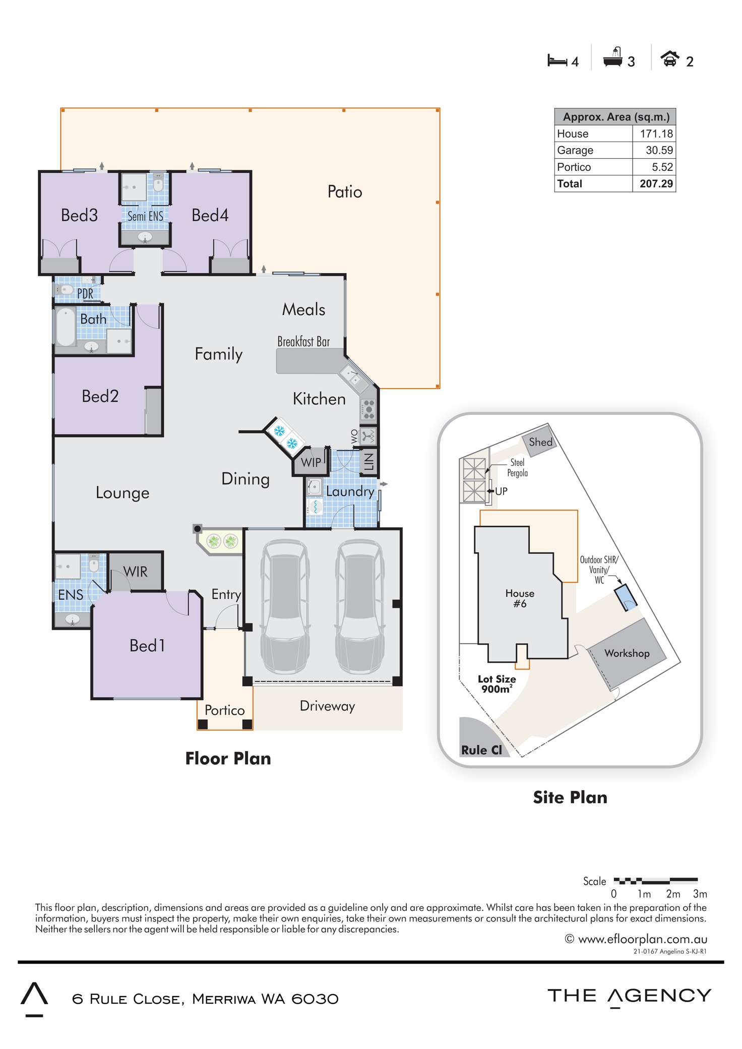 Floorplan of Homely house listing, 6 Rule Close, Merriwa WA 6030