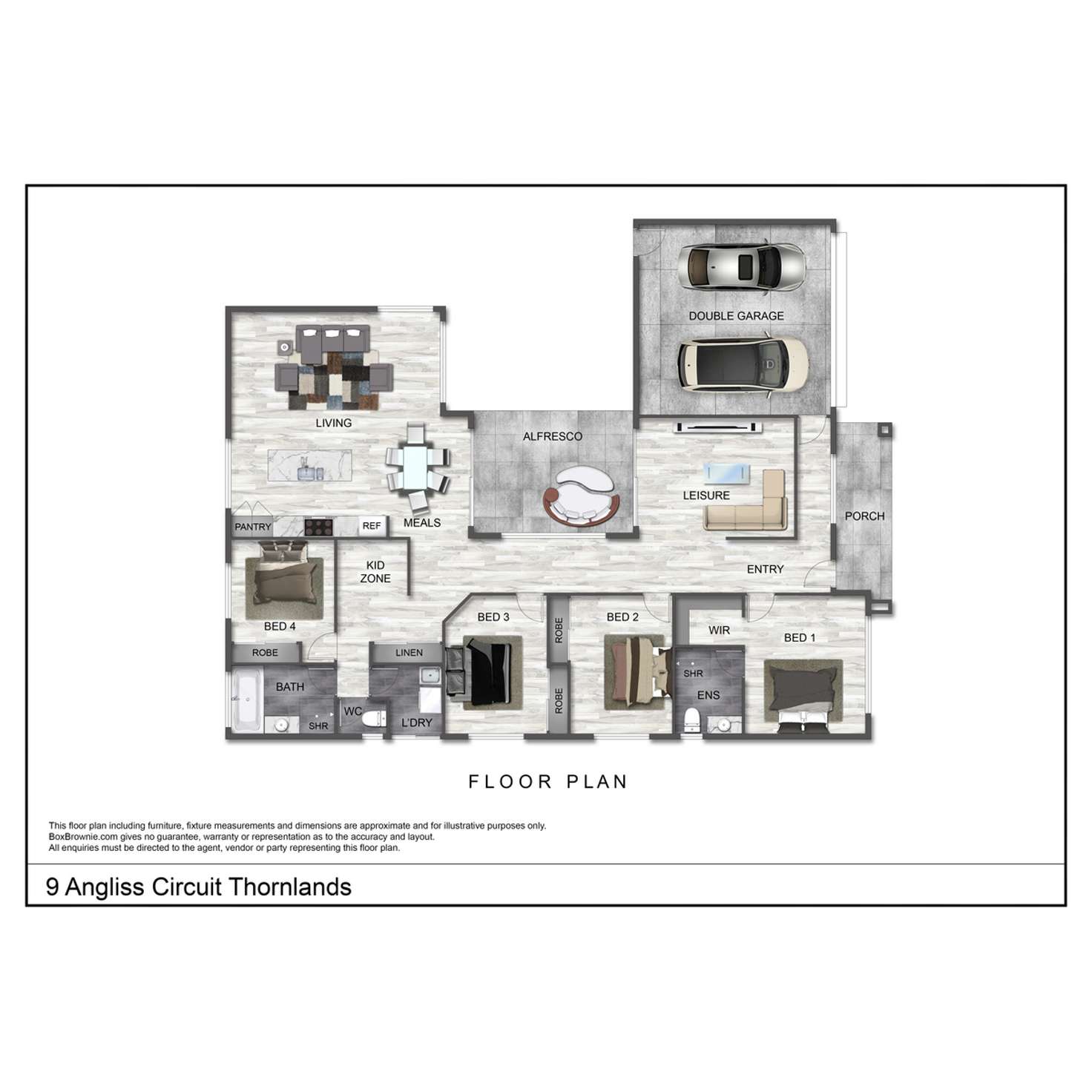 Floorplan of Homely house listing, 9 Angliss Circuit, Thornlands QLD 4164