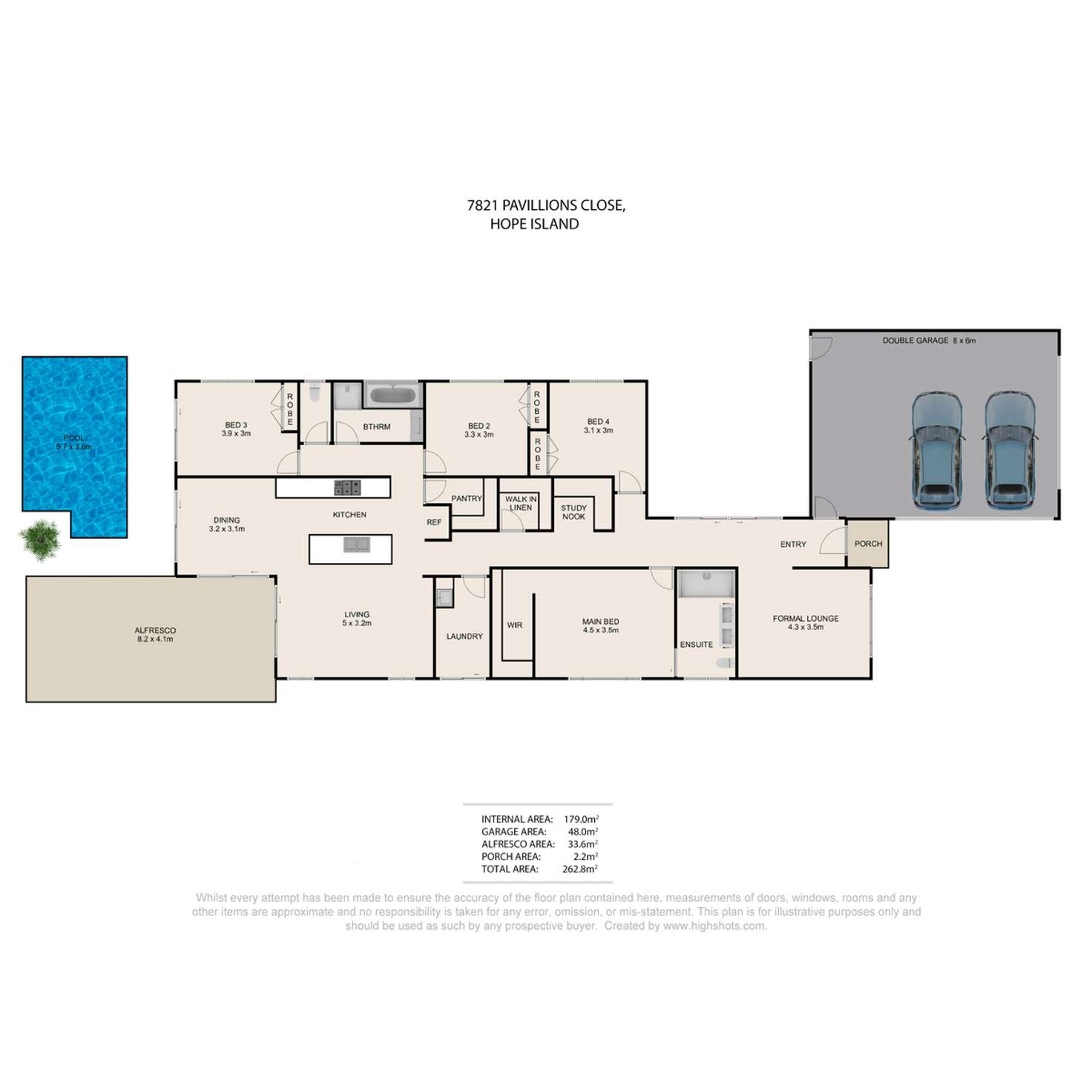 Floorplan of Homely house listing, 7821 Pavilions Close, Hope Island QLD 4212