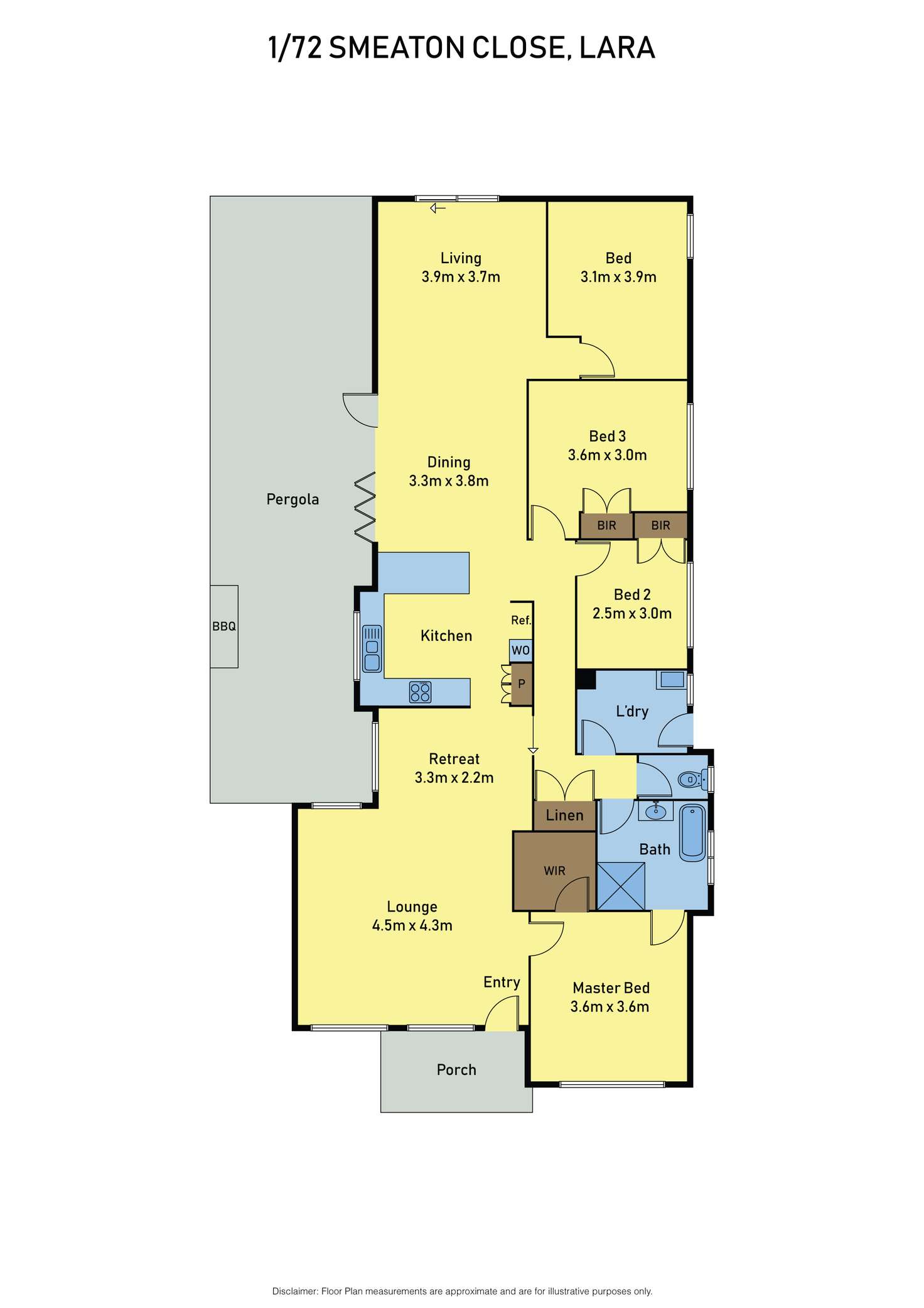 Floorplan of Homely house listing, 1/72 Smeaton Close, Lara VIC 3212