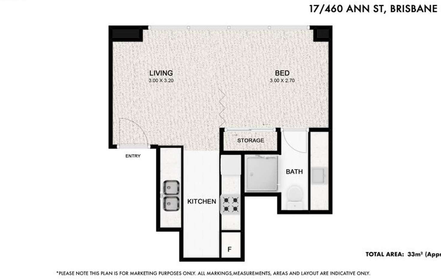 Floorplan of Homely unit listing, 17/460 Ann Street, Brisbane City QLD 4000