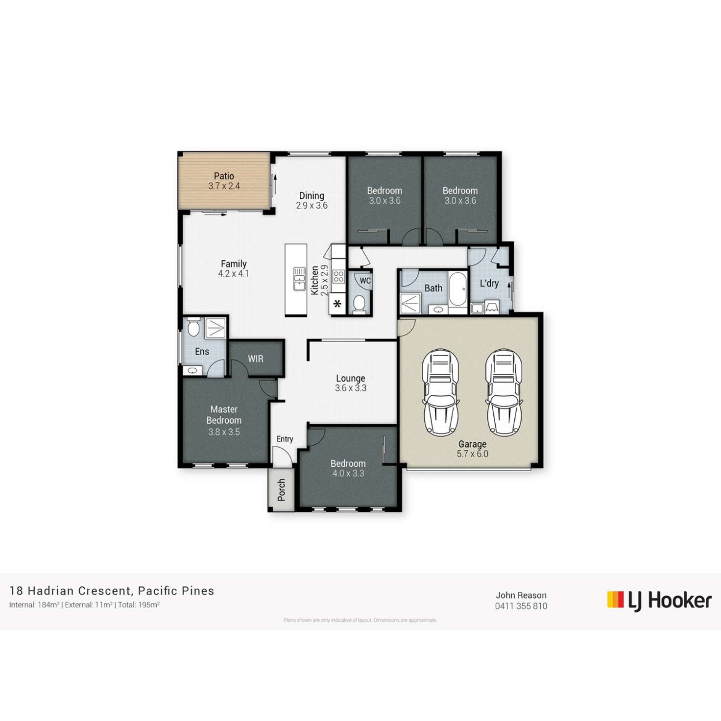 Floorplan of Homely house listing, 18 Hadrian Crescent, Pacific Pines QLD 4211