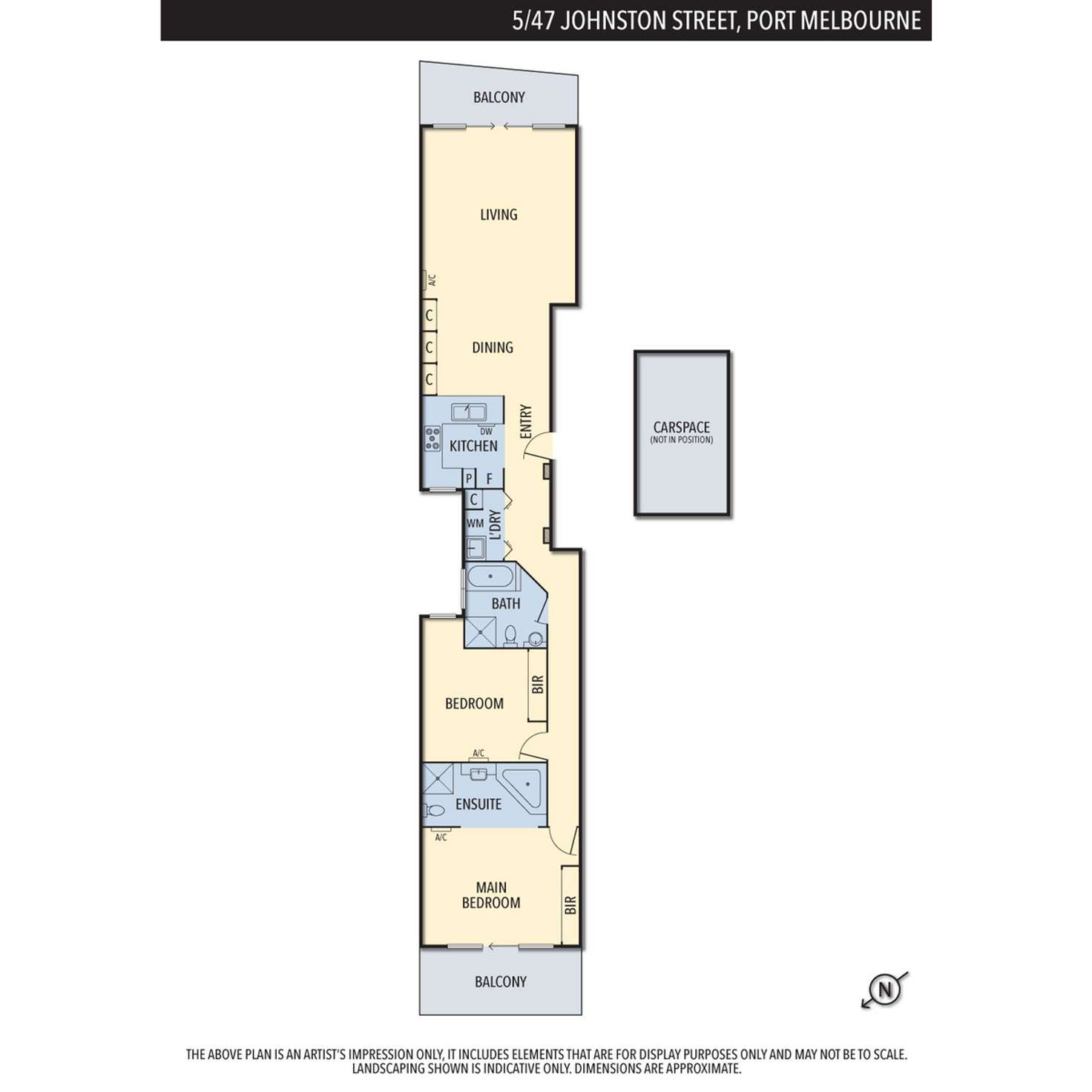 Floorplan of Homely apartment listing, 5/47 Johnston Street, Port Melbourne VIC 3207